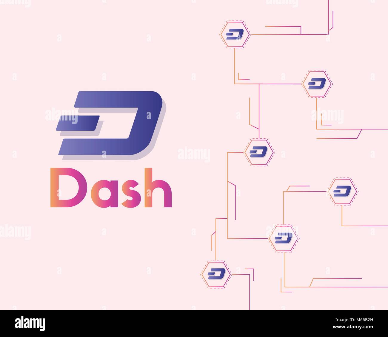 Dash blockchain technology style background Stock Vector Image & Art ...