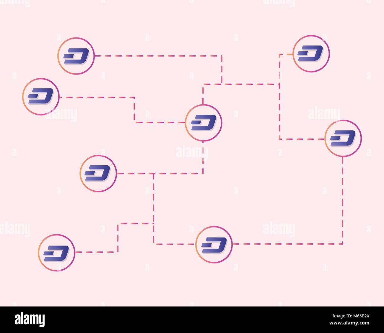 Dash blockchain technology style background Stock Vector Image & Art ...