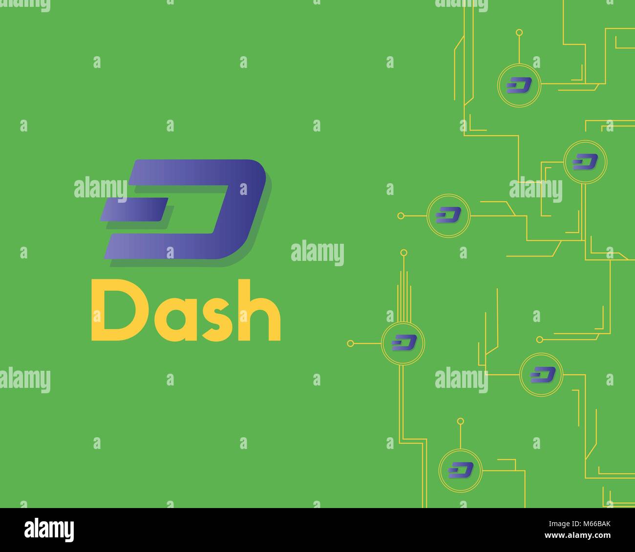 Dash blockchain circuit technology background Stock Vector Image & Art ...