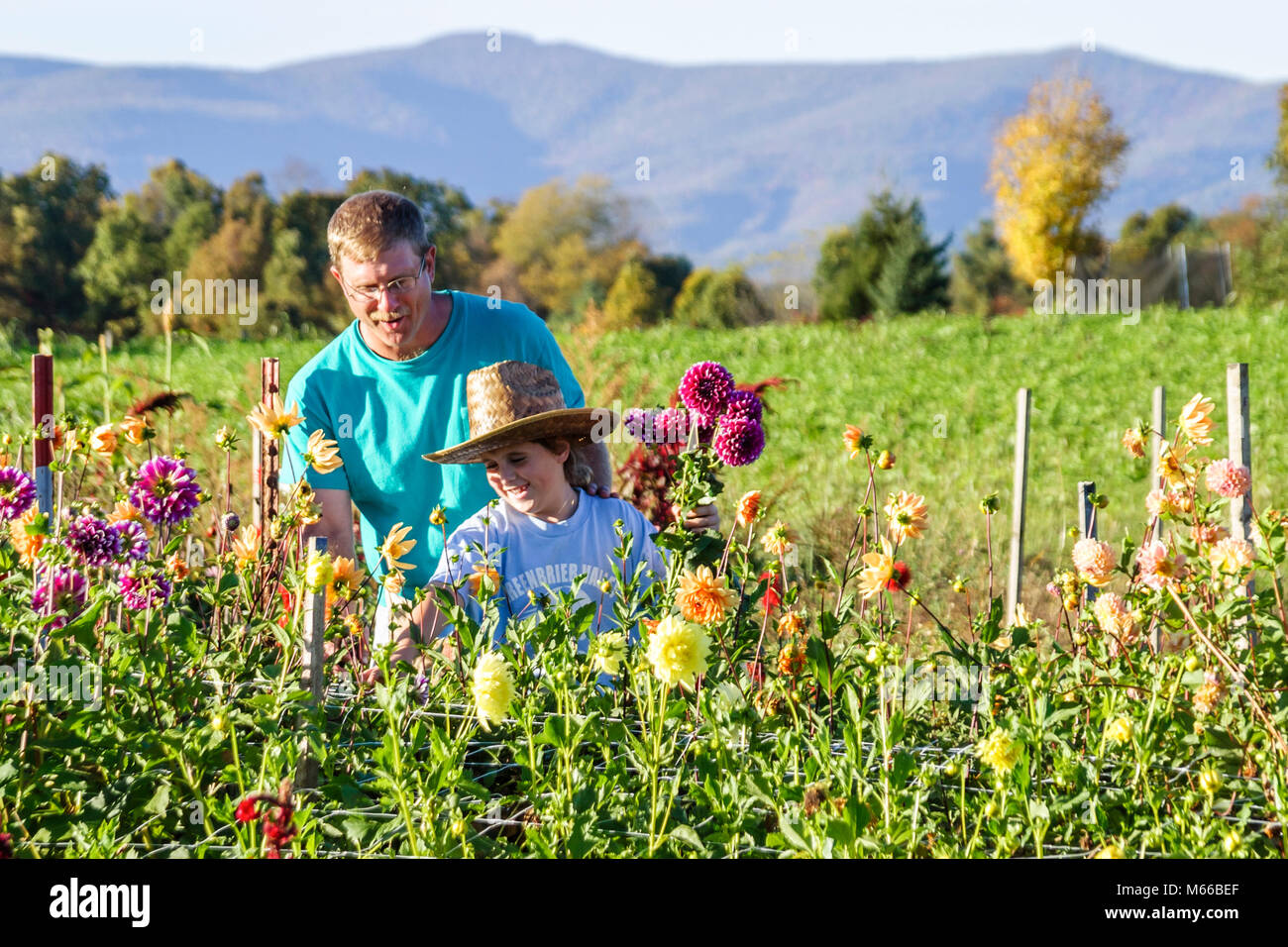 West Virginia,Appalachia Greenbrier County,Frankford,father,parent,parents,family families parent parents child children,mother,child,children,daughte Stock Photo