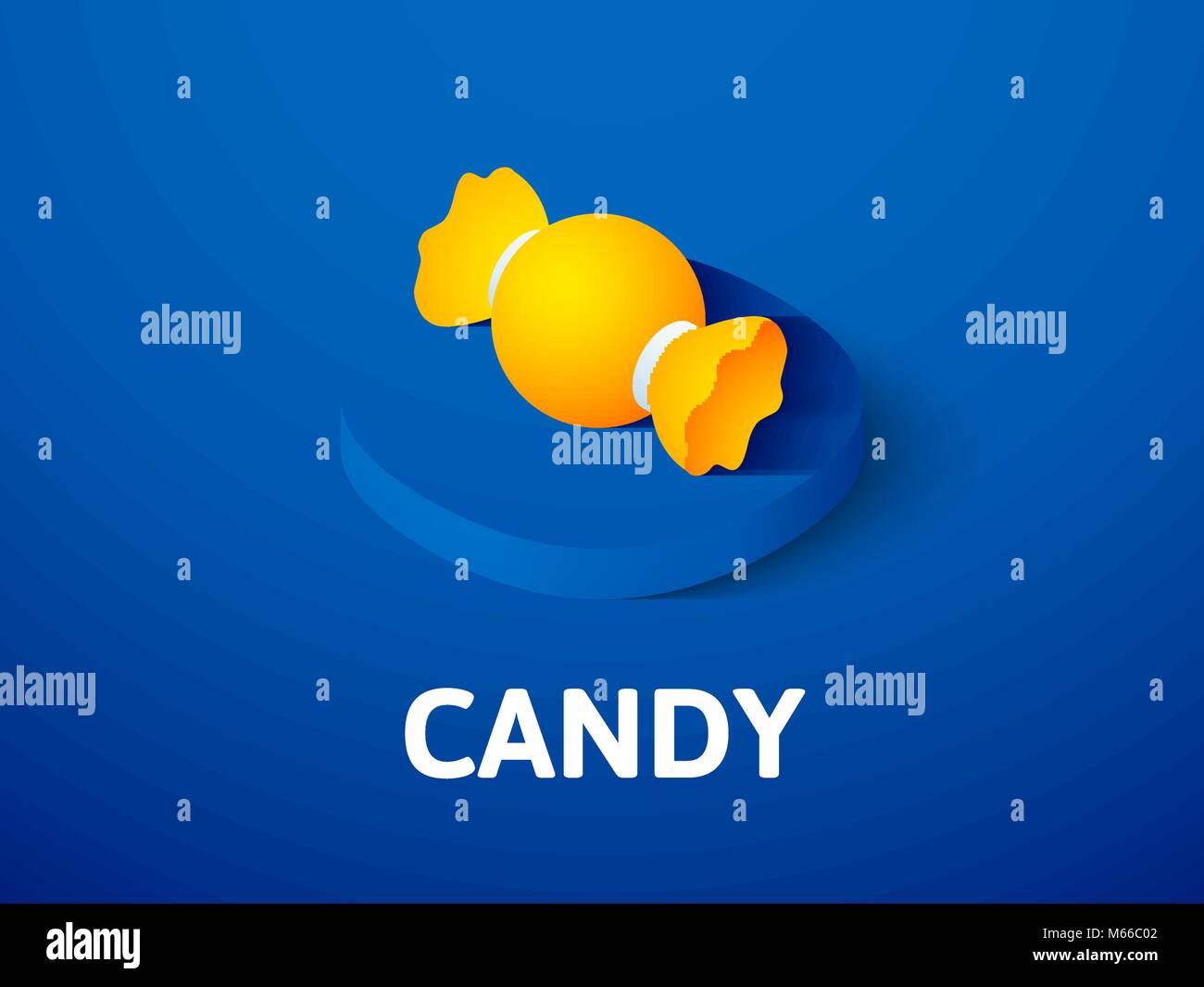 Candy isometric icon, isolated on color background Stock Vector Image ...