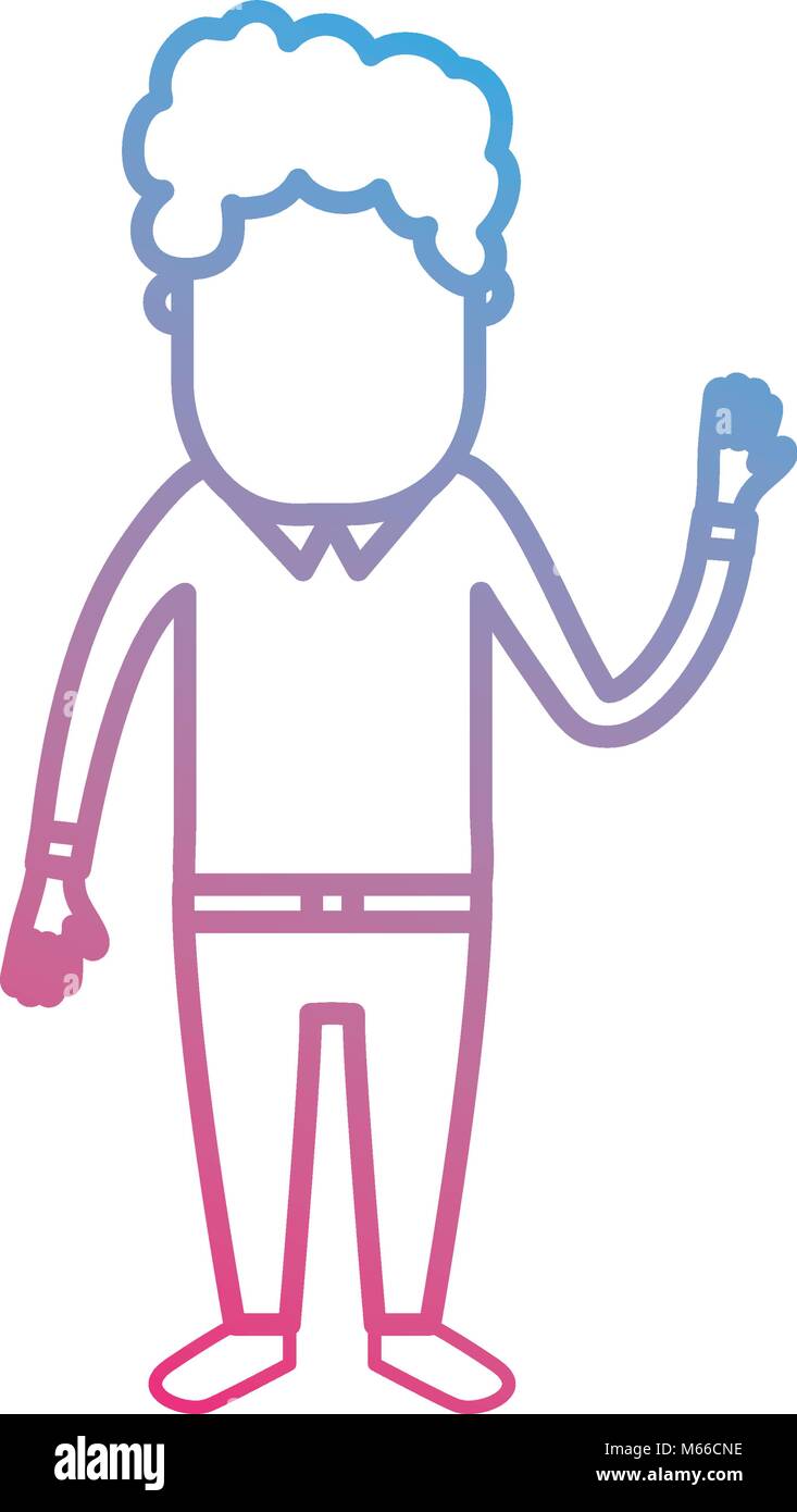 line man with hairstyle design and clothes Stock Vector Image & Art - Alamy