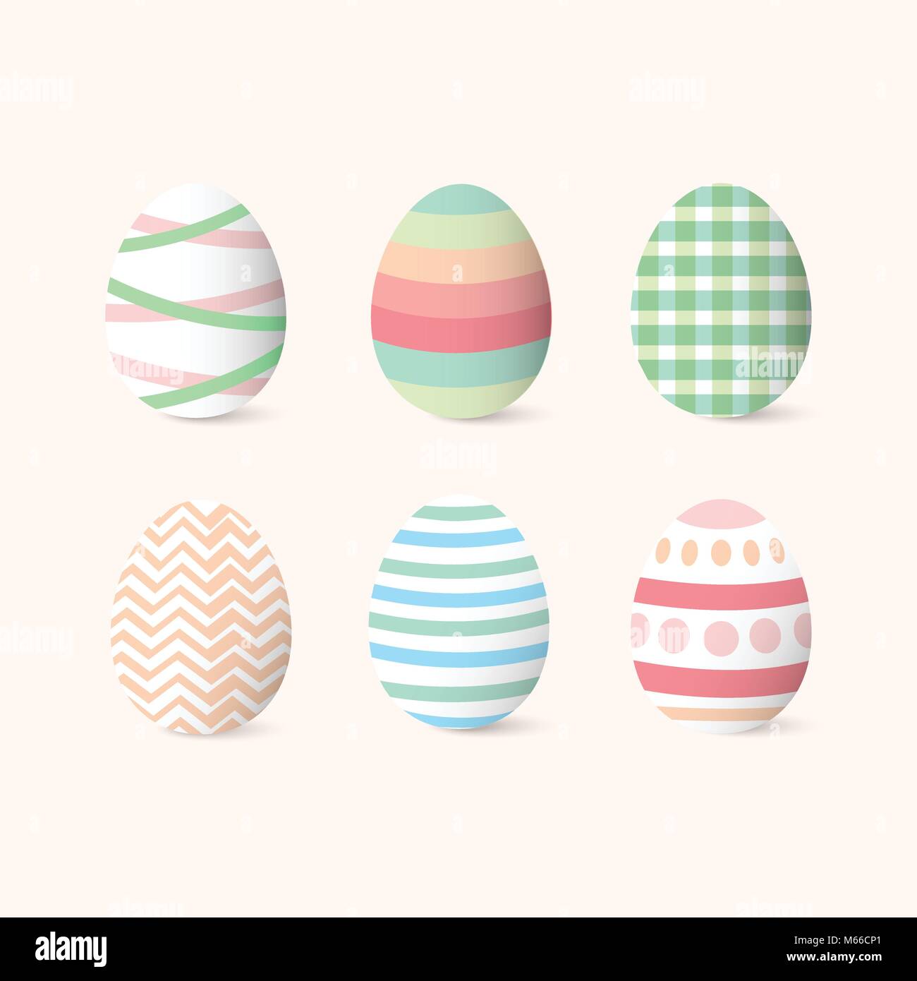 Set of colorful Easter eggs icon background for decoration. Vector ...