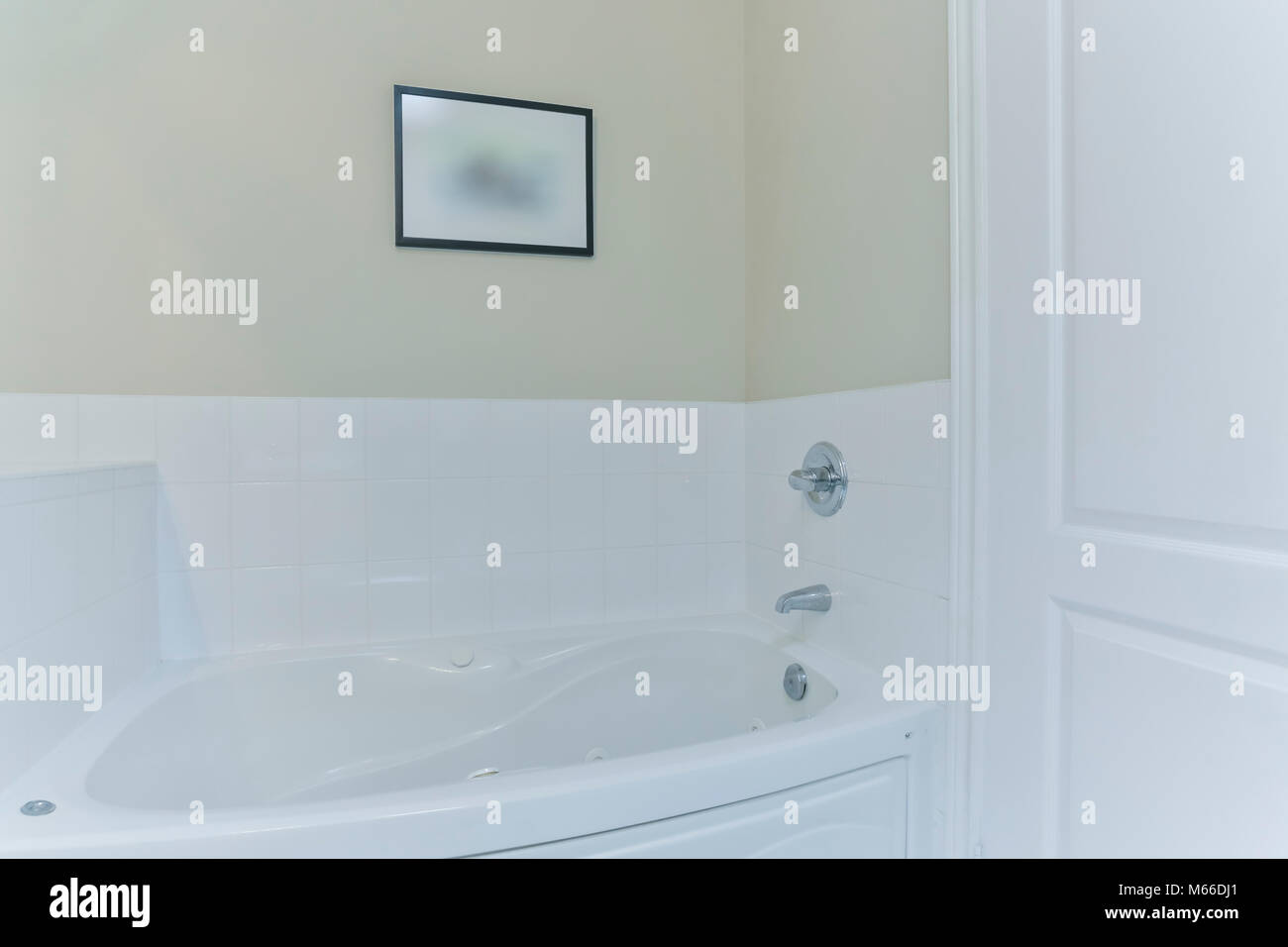 Interior design of a bathroom in new house Stock Photo