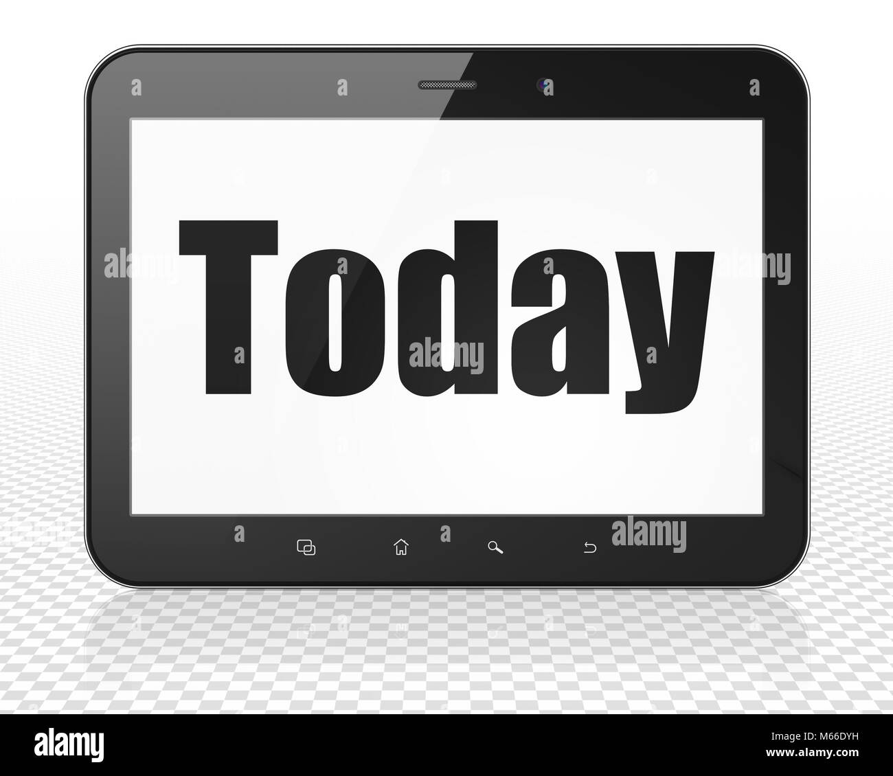 Timeline concept: Tablet Pc Computer with Today on display Stock Photo ...