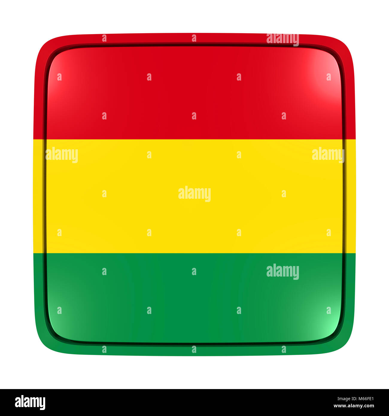 3d rendering of a Bolivia flag icon. Isolated on white background Stock ...