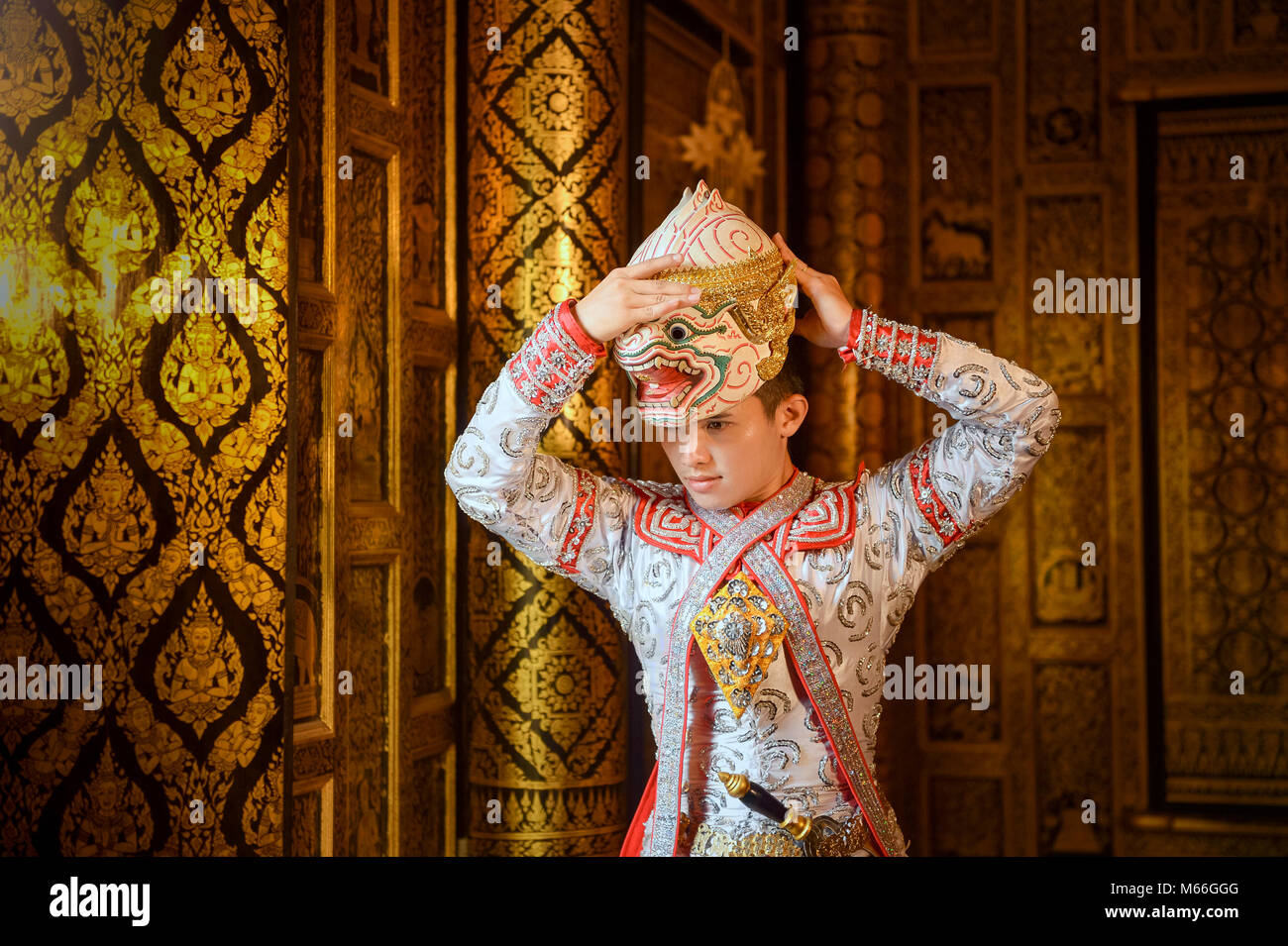 One man with a mask hi-res stock photography and images - Alamy