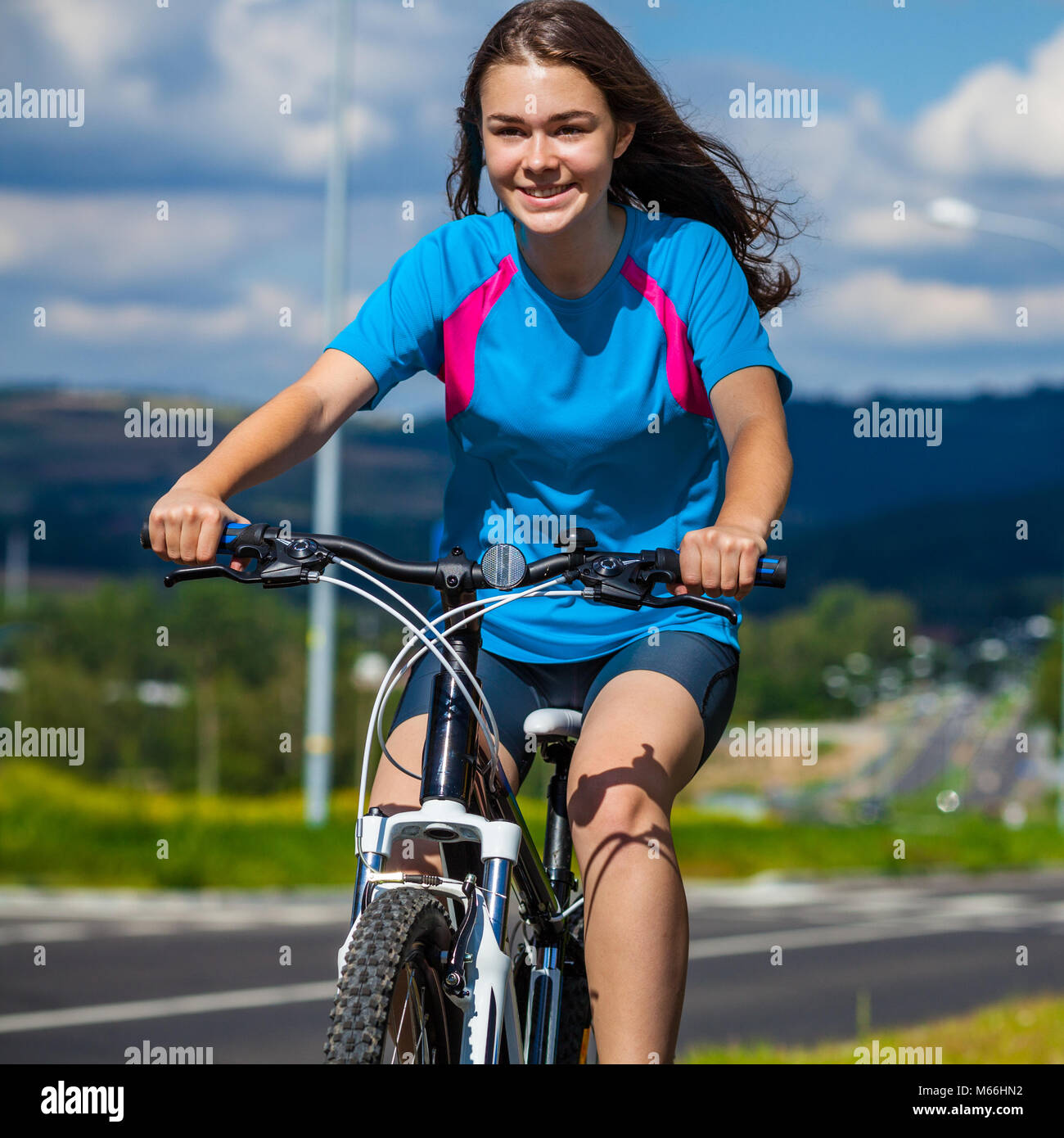 girl biking