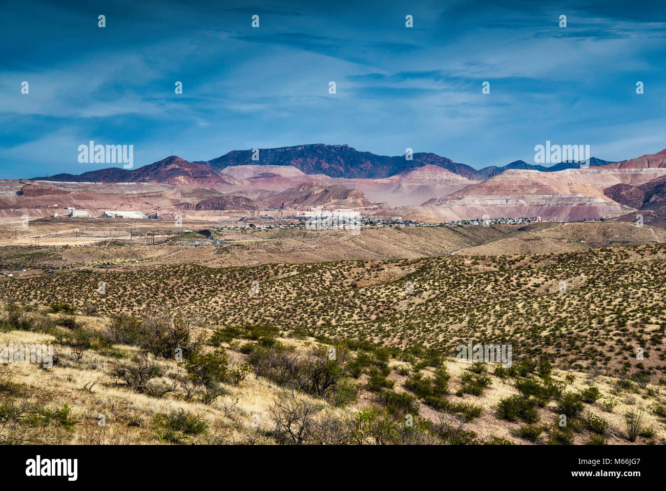 Town of Morenci, Morenci Copper Mine, Blue Range mountains, view from