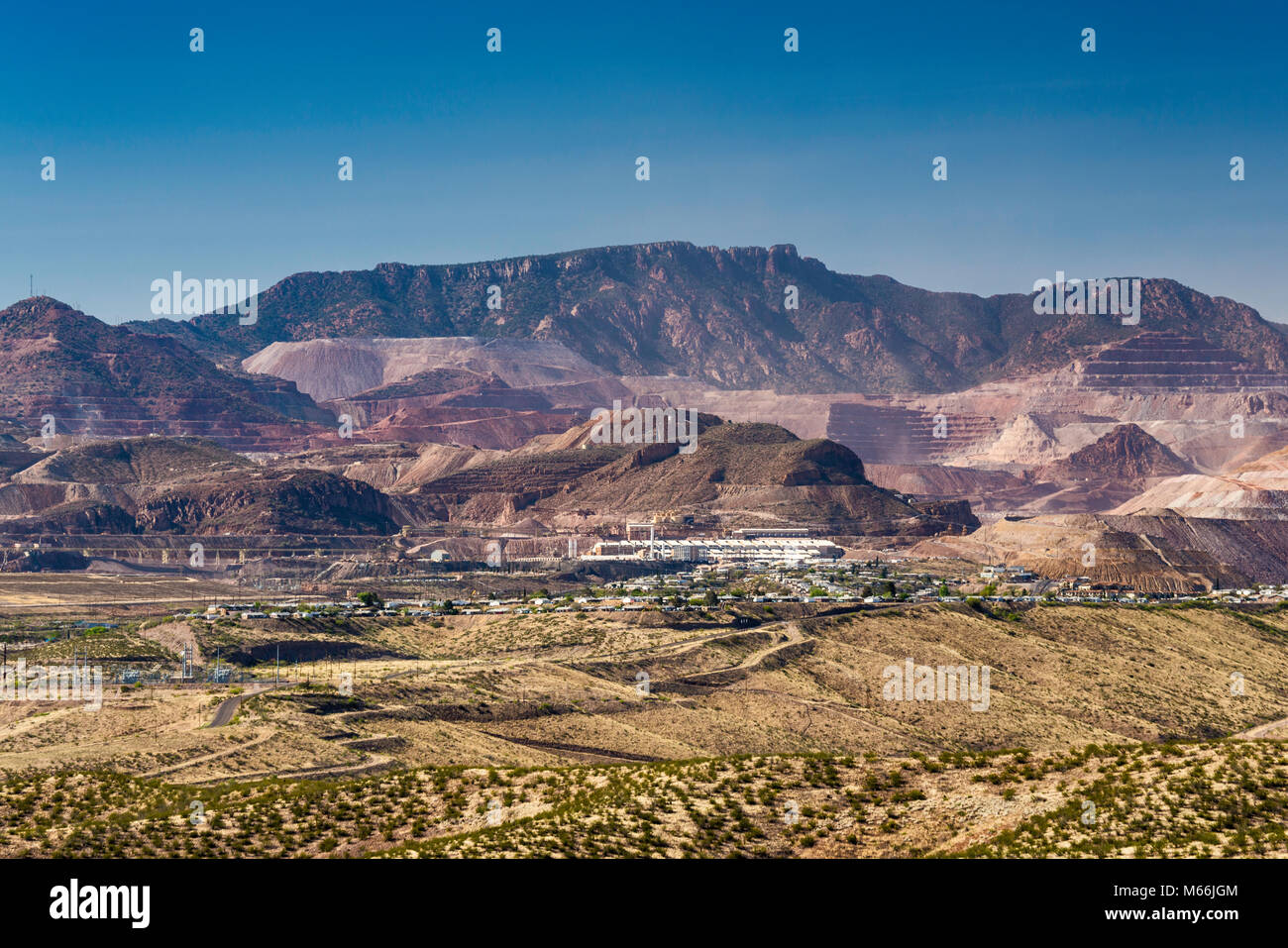 Town of Morenci, Morenci Copper Mine, Blue Range mountains, view from