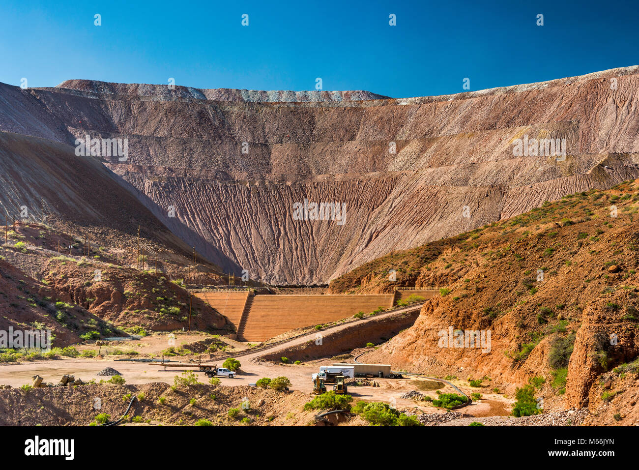 Openpit mining at Morenci Copper Mine, operated by FreeportMcMoRan Copper & Gold, Morenci
