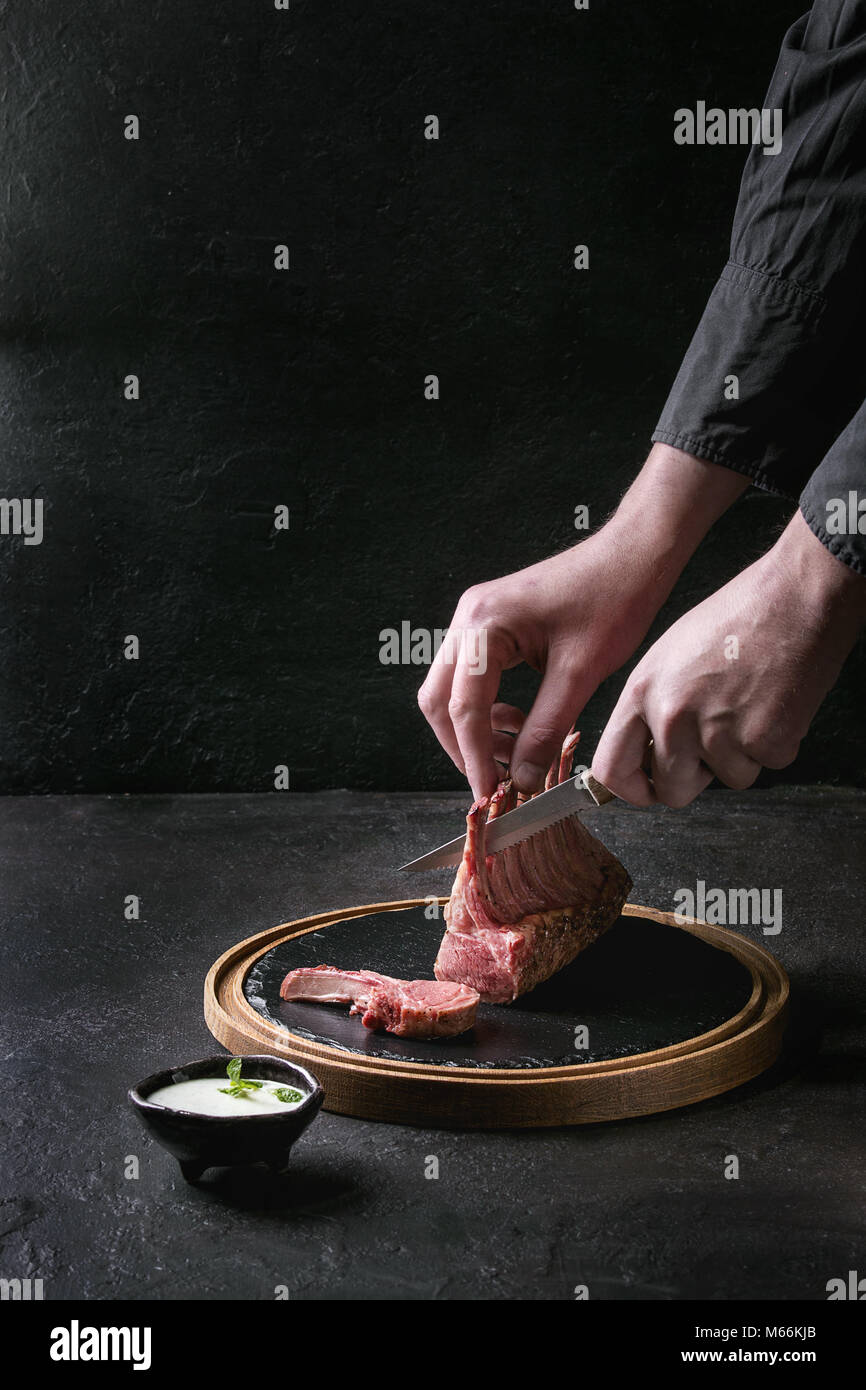 Rack of lamb Stock Photo - Alamy