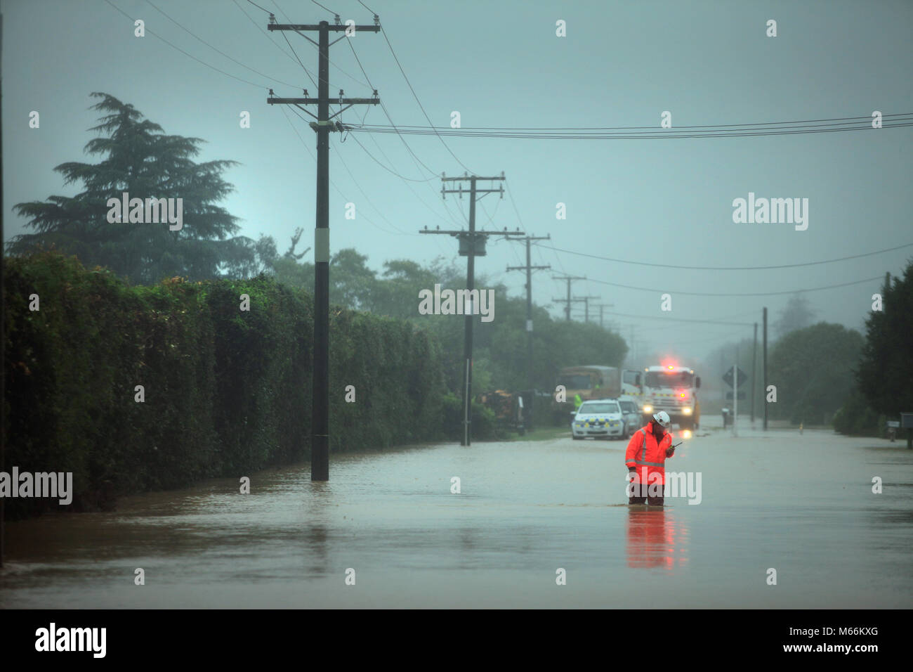 Picture by Tim Cuff 20 February 2018 - Cyclone Gita hits Riwaka hard, Nelson Tasman district, New Zealand Stock Photo