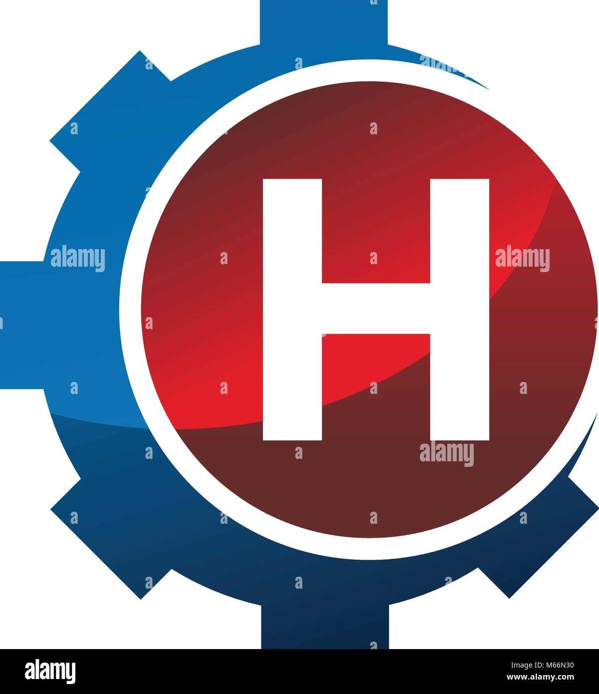Gear icon Letter H Stock Vector Image & Art - Alamy
