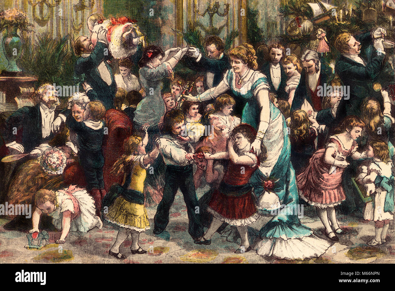 1800s 1880s 1881 CHRISTMAS AT HOME BY G. DURAND LARGE FESTIVE FAMILY PARTY MEN WOMEN 2 CHILDREN FIGHTING OVER TOYS - kx13197 CPC001 HARS NOSTALGIA 1800s TOGETHERNESS SENIOR WOMAN 1-2 YEARS 10-12 YEARS 3-4 YEARS 7-9 YEARS HISTORIC 5-6 YEARS HAPPINESS STYLES EXCITEMENT PARTIES FASHIONS 1880s LARGE GROUP OF PEOPLE 6-12 MONTHS MID-ADULT MID-ADULT MAN MID-ADULT WOMAN 1881 DURAND ENTERTAINIG FESTIVE FESTIVITIES G. OLD FASHIONED Stock Photo