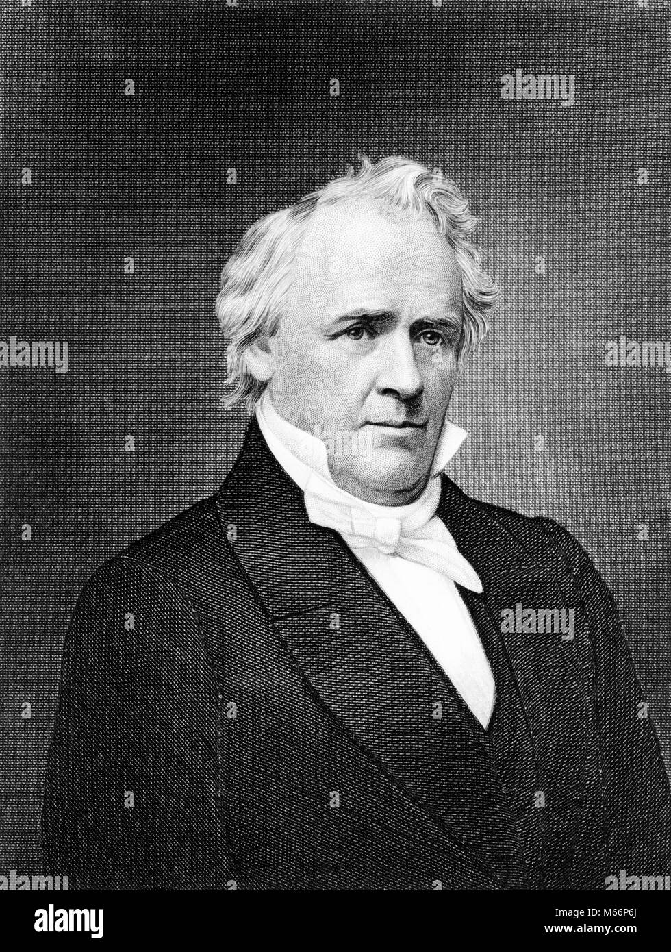 Vintage portrait of james buchanan Black and White Stock Photos