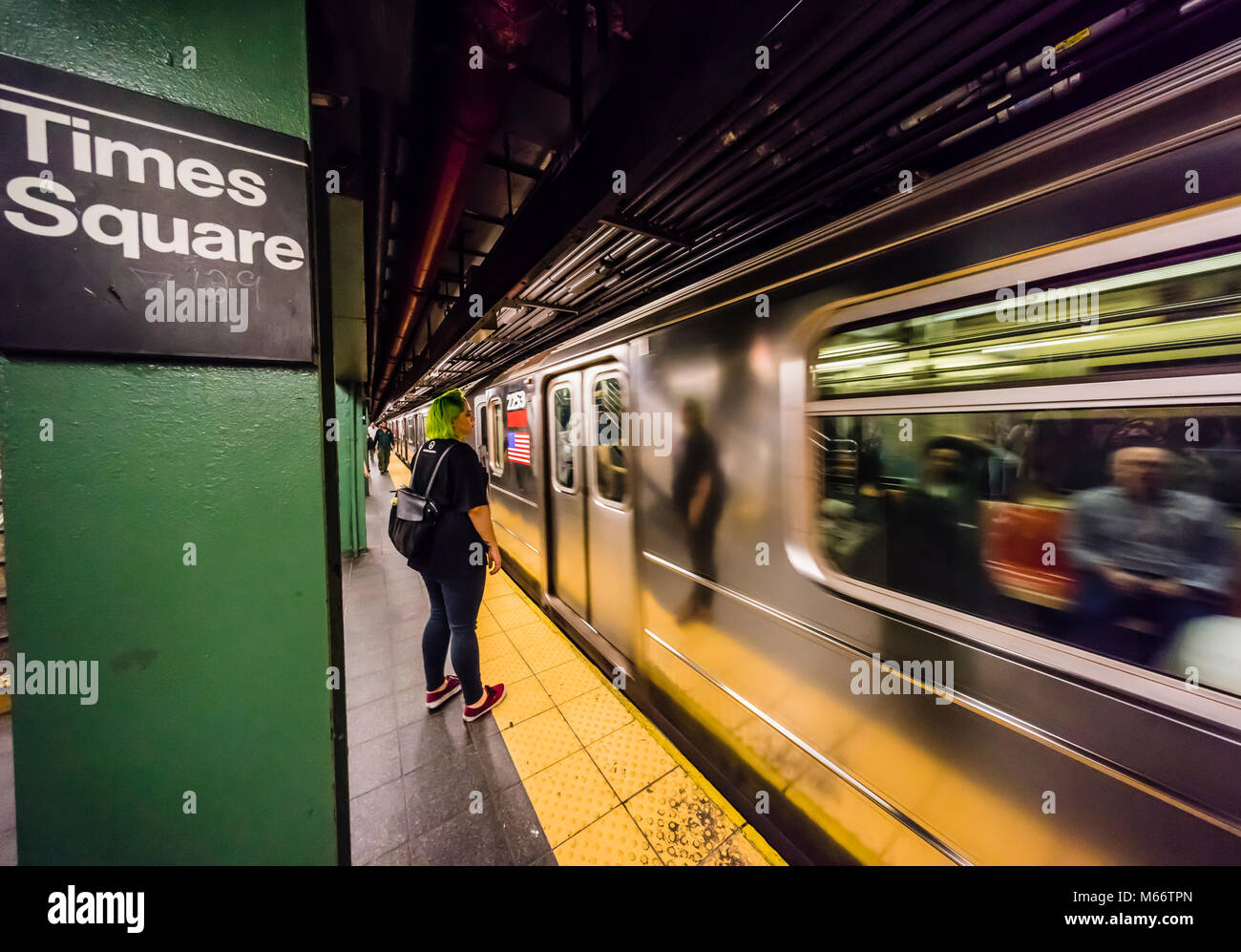 Times Square – 42nd Street Subway Station Manhattan _ New York, New York, USA Stock Photo