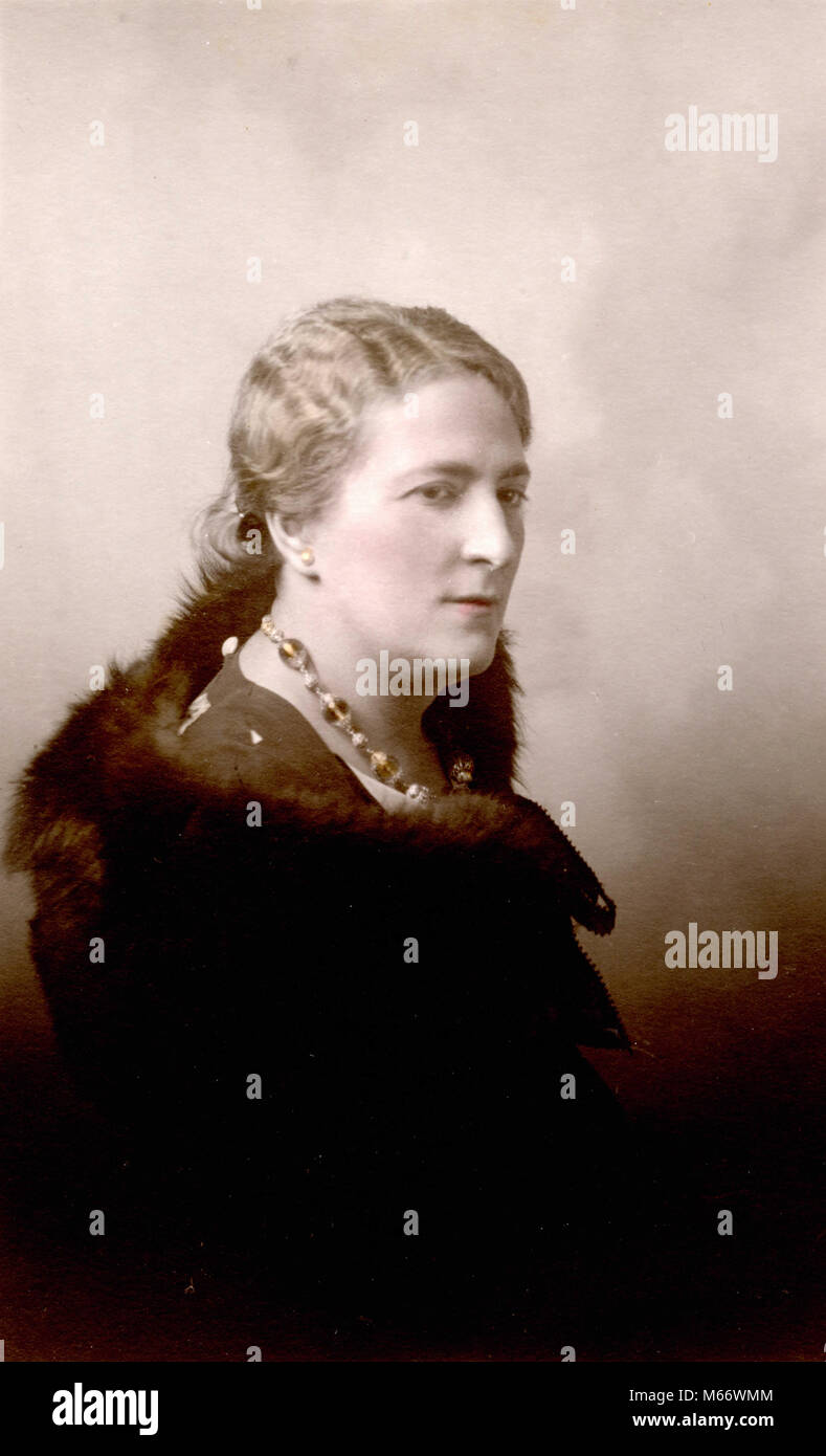 Coloured portrait of a woman, 1920s Stock Photo