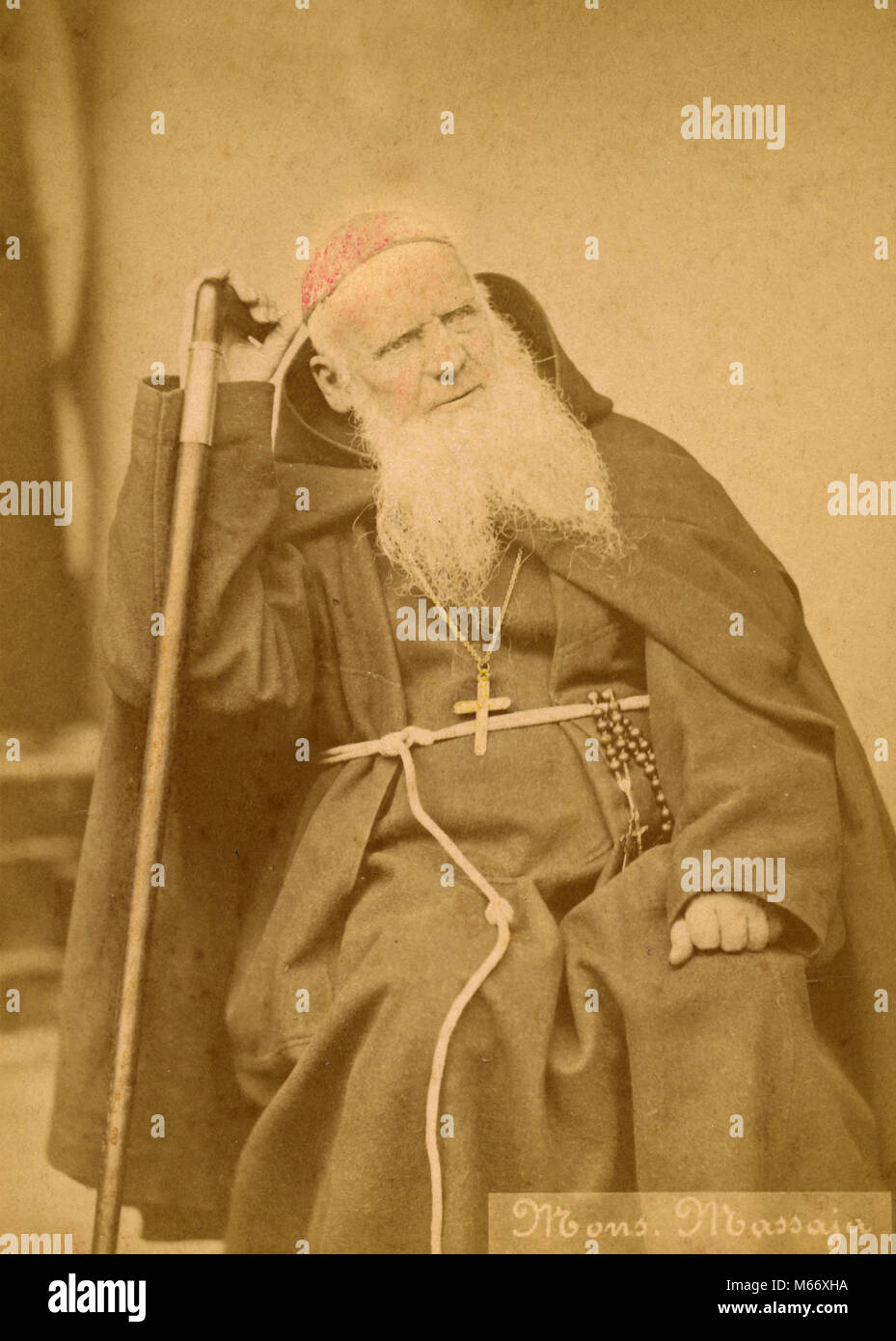 Portrait of Mons. Guglielmo Massaja, Italy 1877 Stock Photo