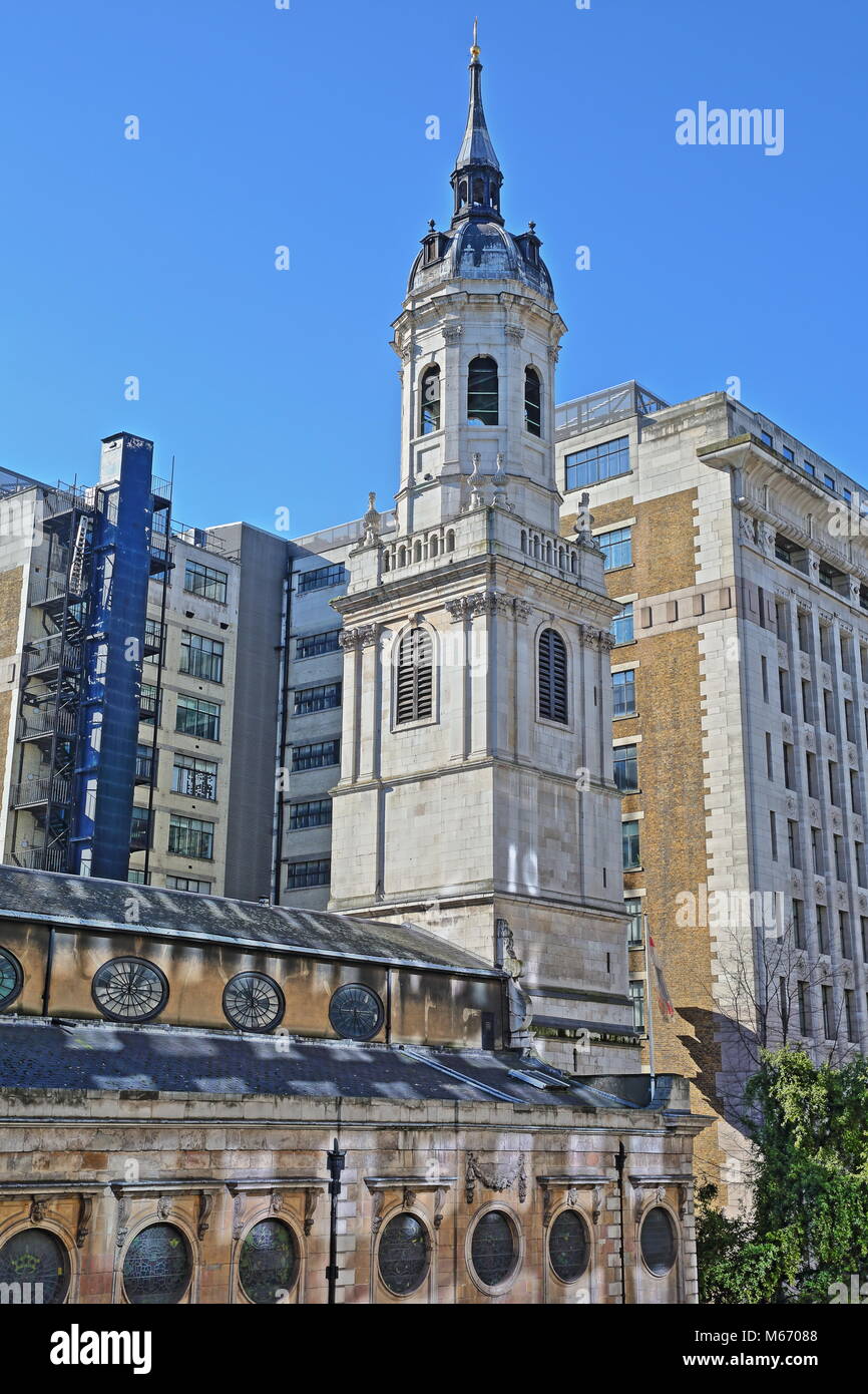 St Magnus the Martyr Church  in the financial district of the City of London, London, UK Stock Photo