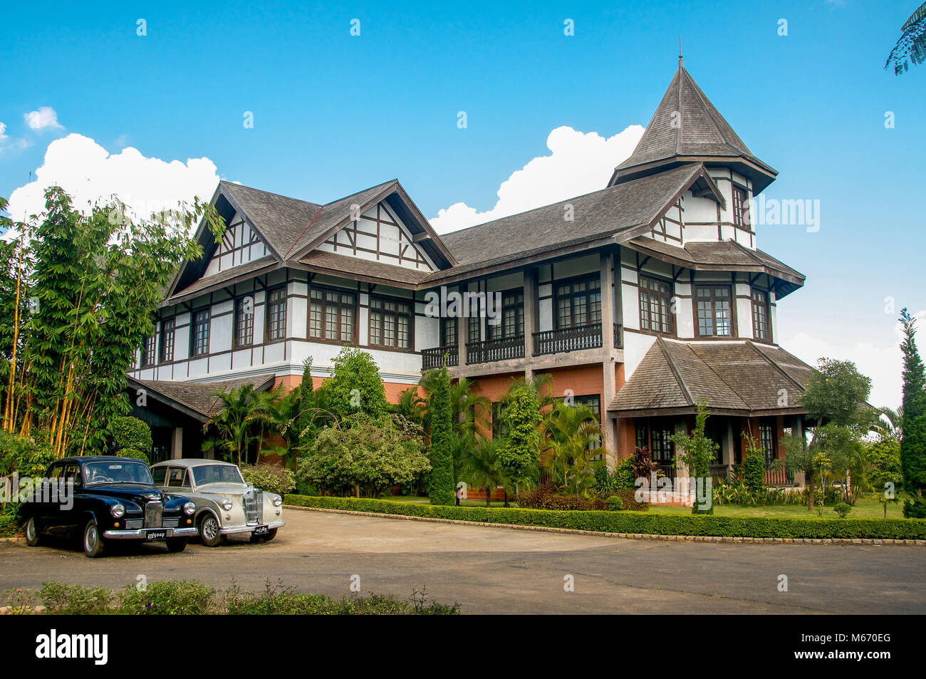 Pyin Oo Lwin, Myanmar November 18 2014. The governor's house at Pyin