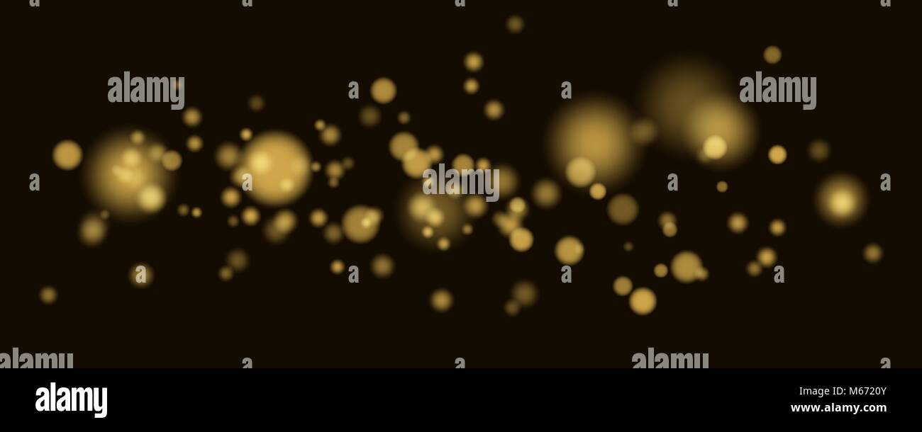 Gold glare bokeh in motion. Abstract christmas background with golden ...