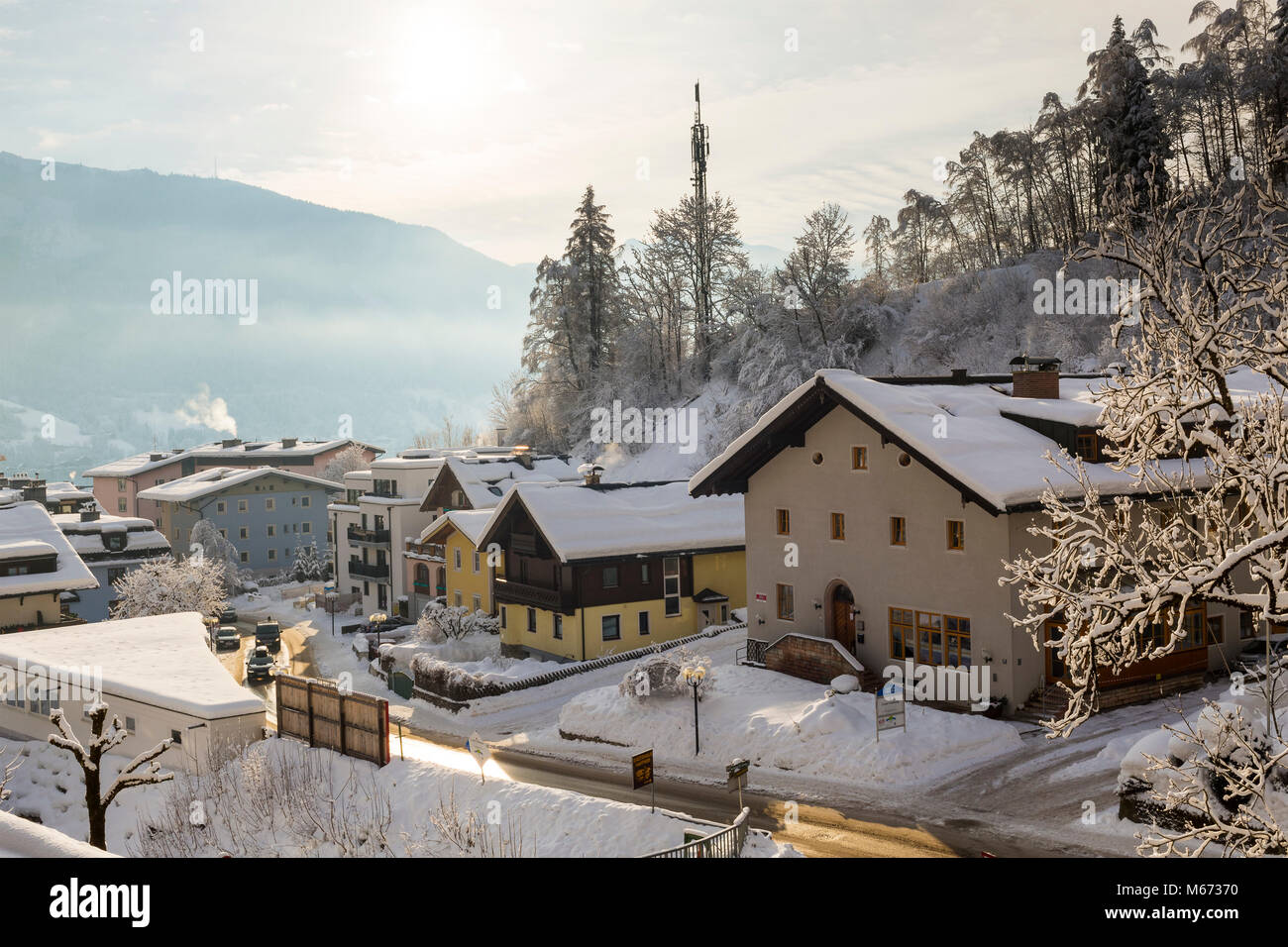 General view of Zell Am See in Austria Stock Photo