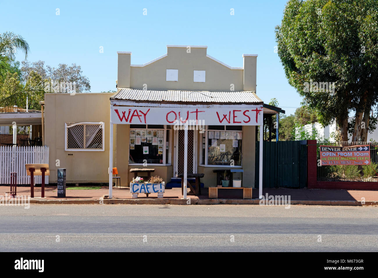 Goldfields cafe (way out west), Coolgardie, Western Australia. Stock Photo