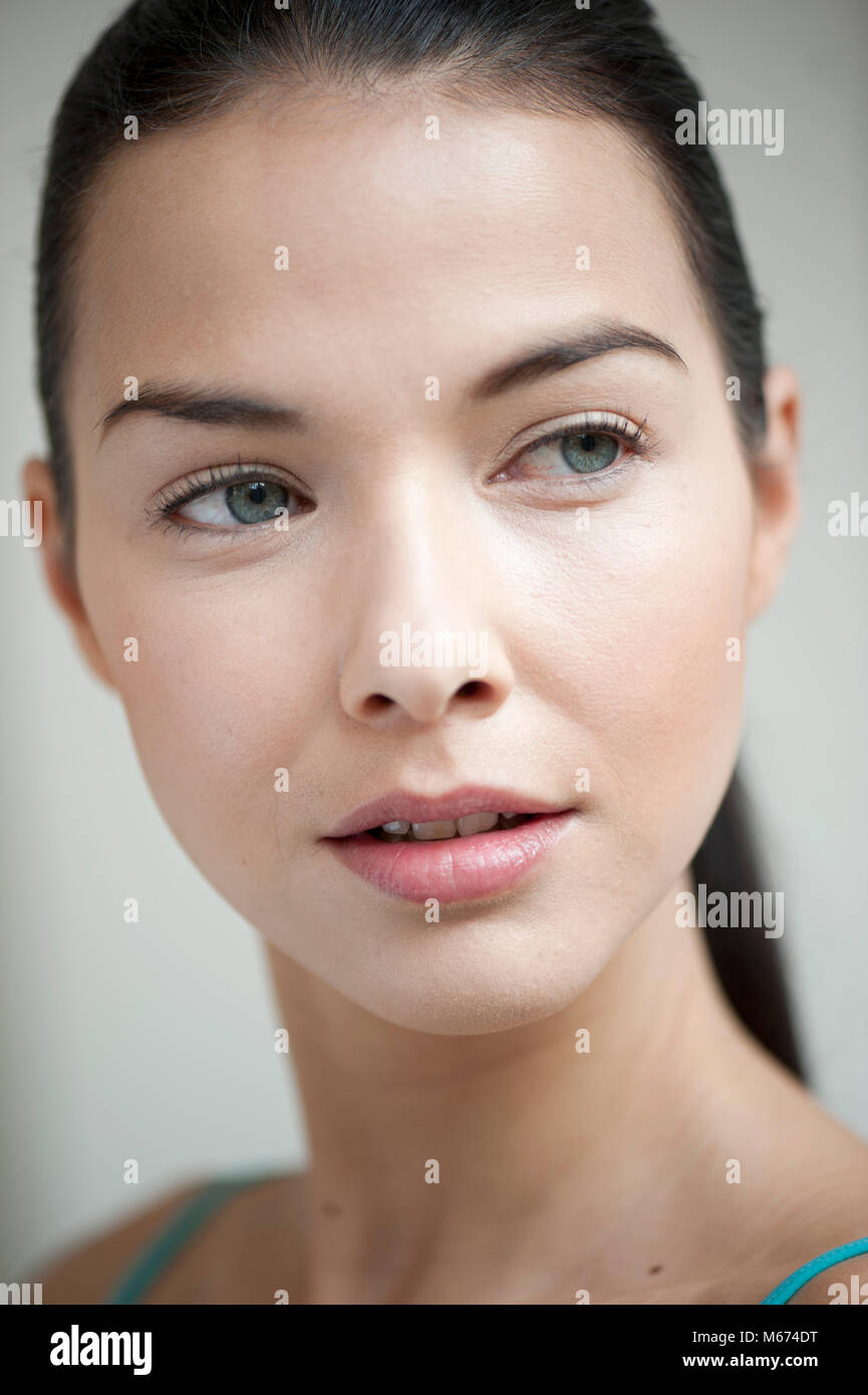 Cropped portrait of woman Stock Photo