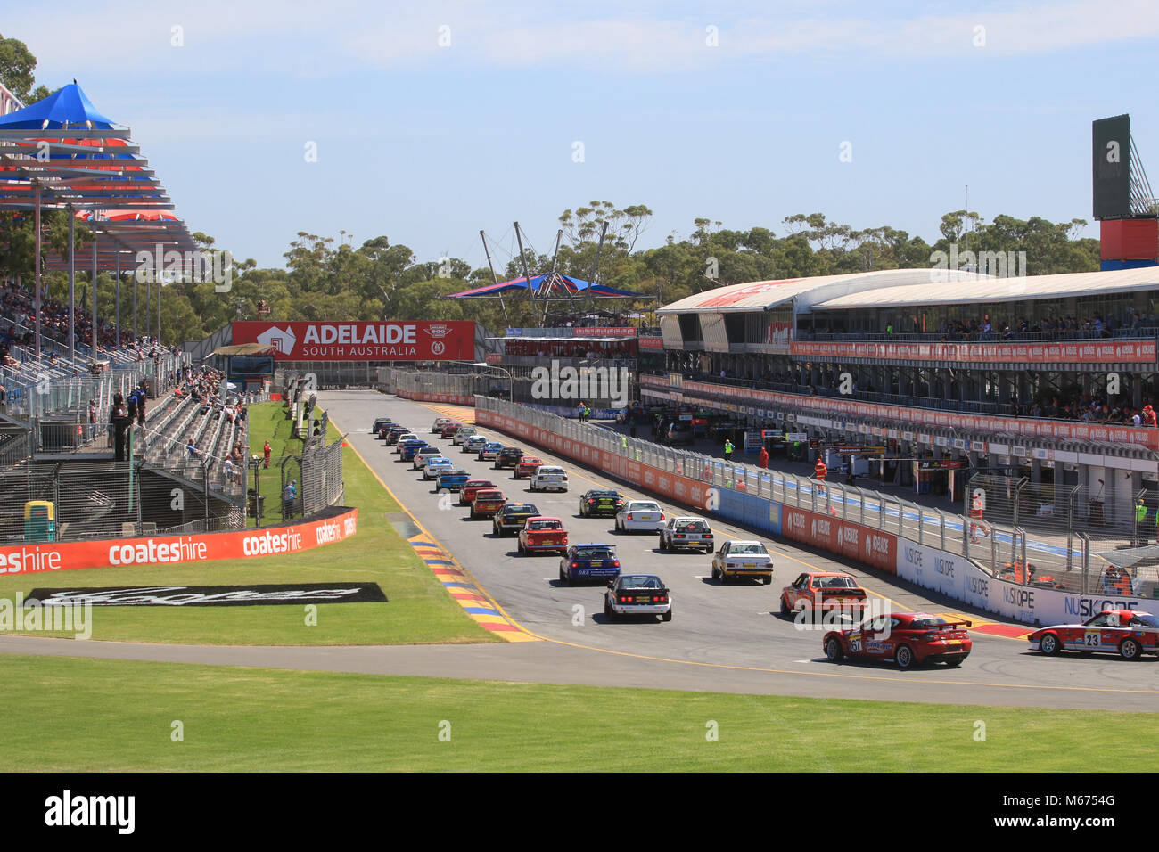 Adelaide Australia 1st March 2018. Touring Car Masters line up on ...