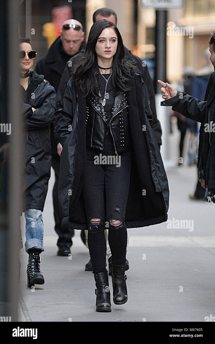 New York, NY, USA. 28th Feb, 2018. Raffey Cassidy out and about for Celebrity Candids - WED, New York, NY February 28, 2018. Credit: Kristin Callahan/Everett Collection/Alamy Live News Stock Photo