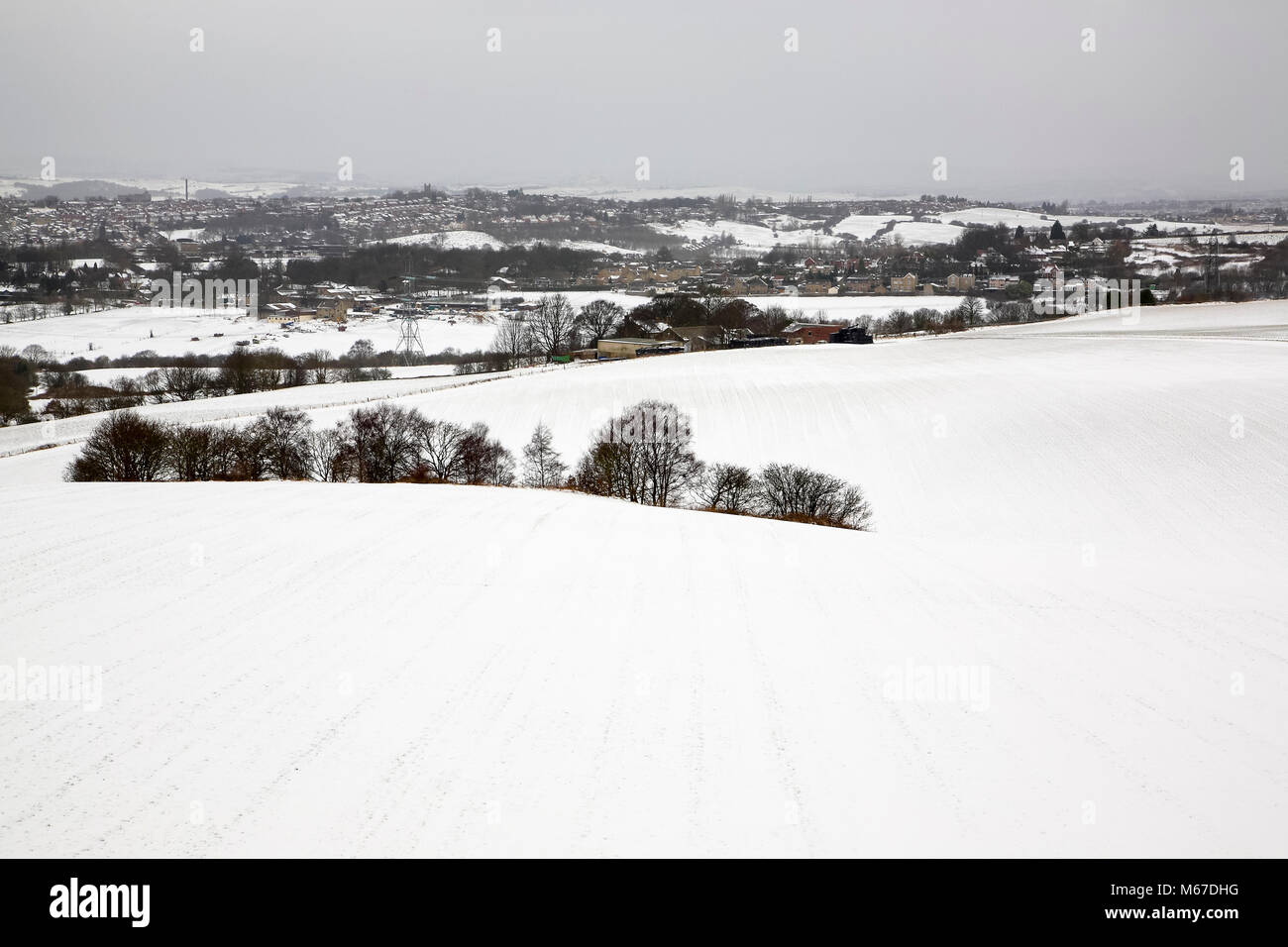 Morley, Leeds 1st March 2018. UK Weather As Storm Emma meets the Beast