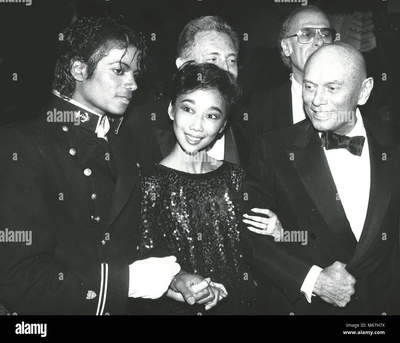 Michael Jackson, Kathy Lee and Yul Brynner 1983 FILE PHOTO Photo to By