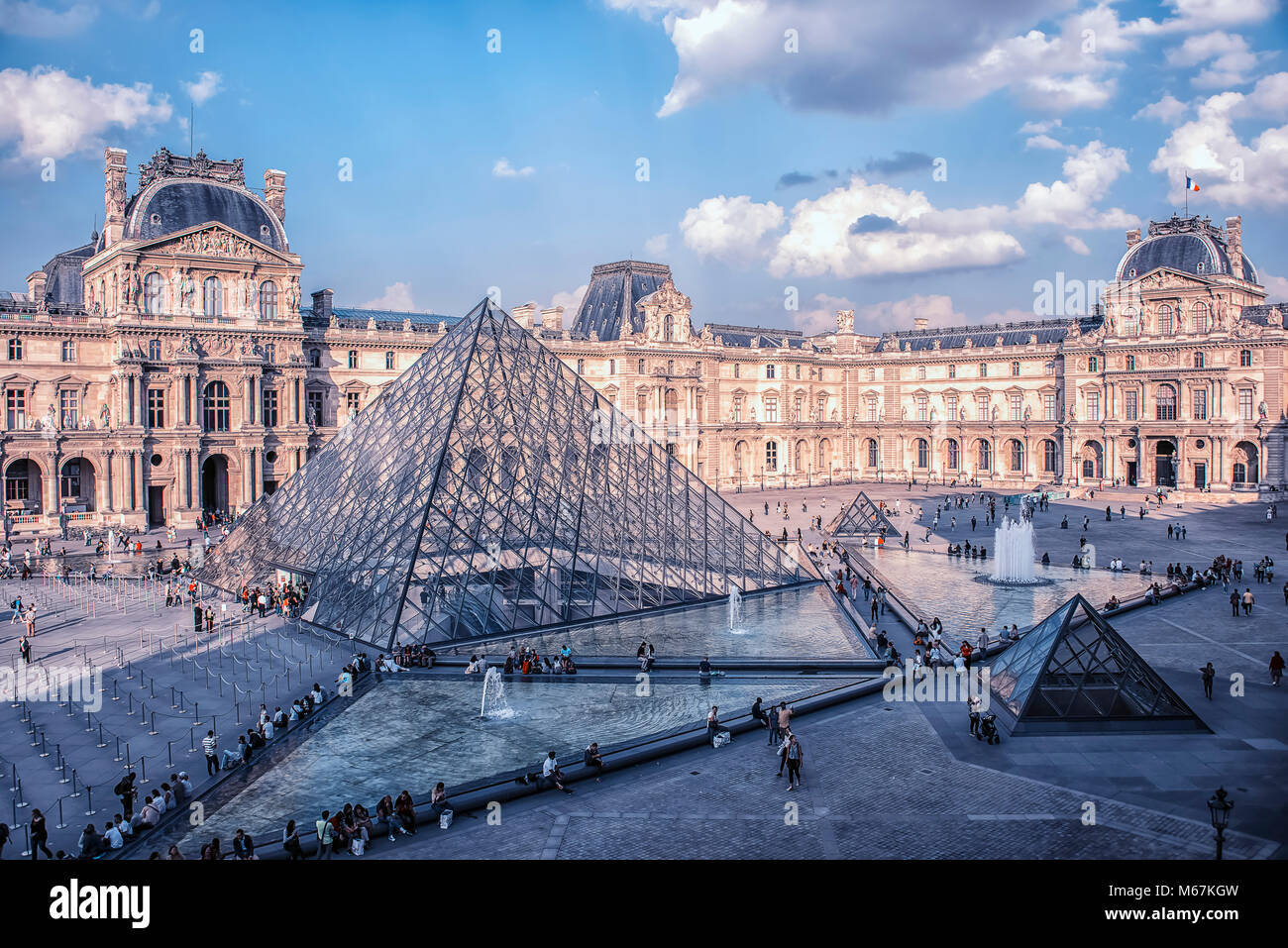 Le Louvre museum in daytime Stock Photo