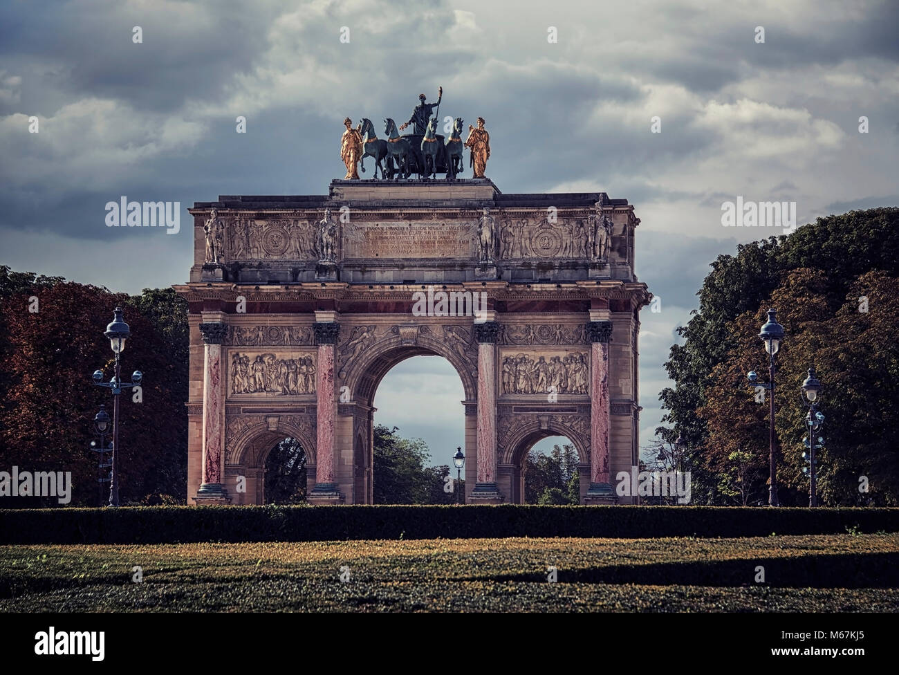 The Arc de Triomphe du Carrousel Stock Photo
