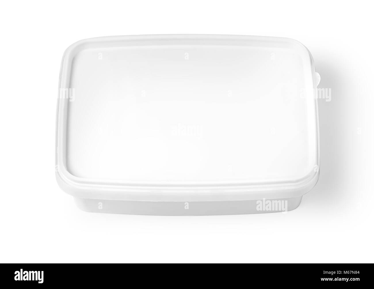white plastic package isolated on white with clipping path Stock Photo