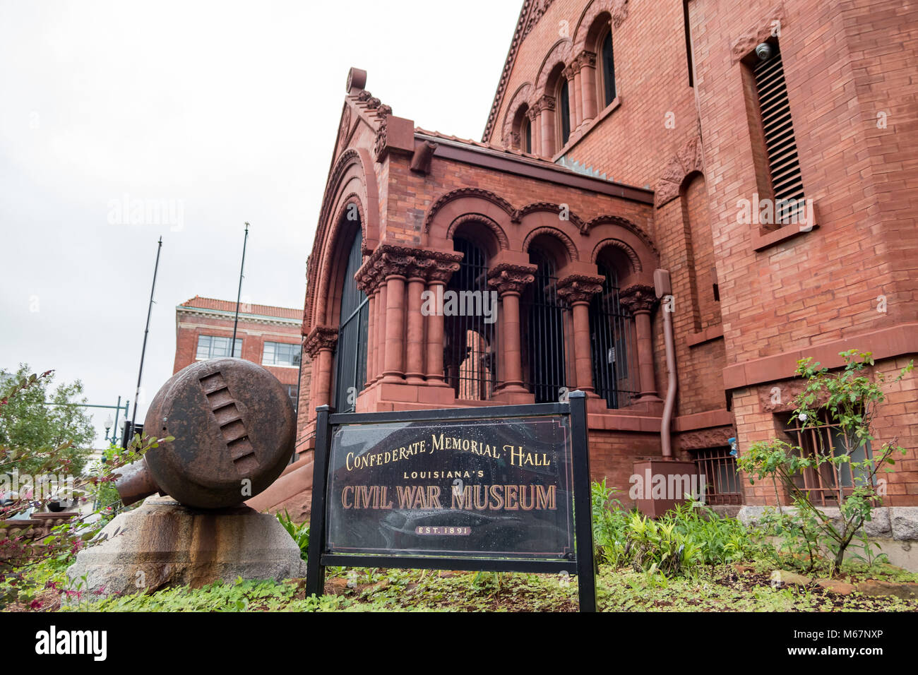 New Orleans, FEB 25: Exterior view of the beautiful Civil War Museum on FEB 25,2018 at New Orleans, Louisiana Stock Photo