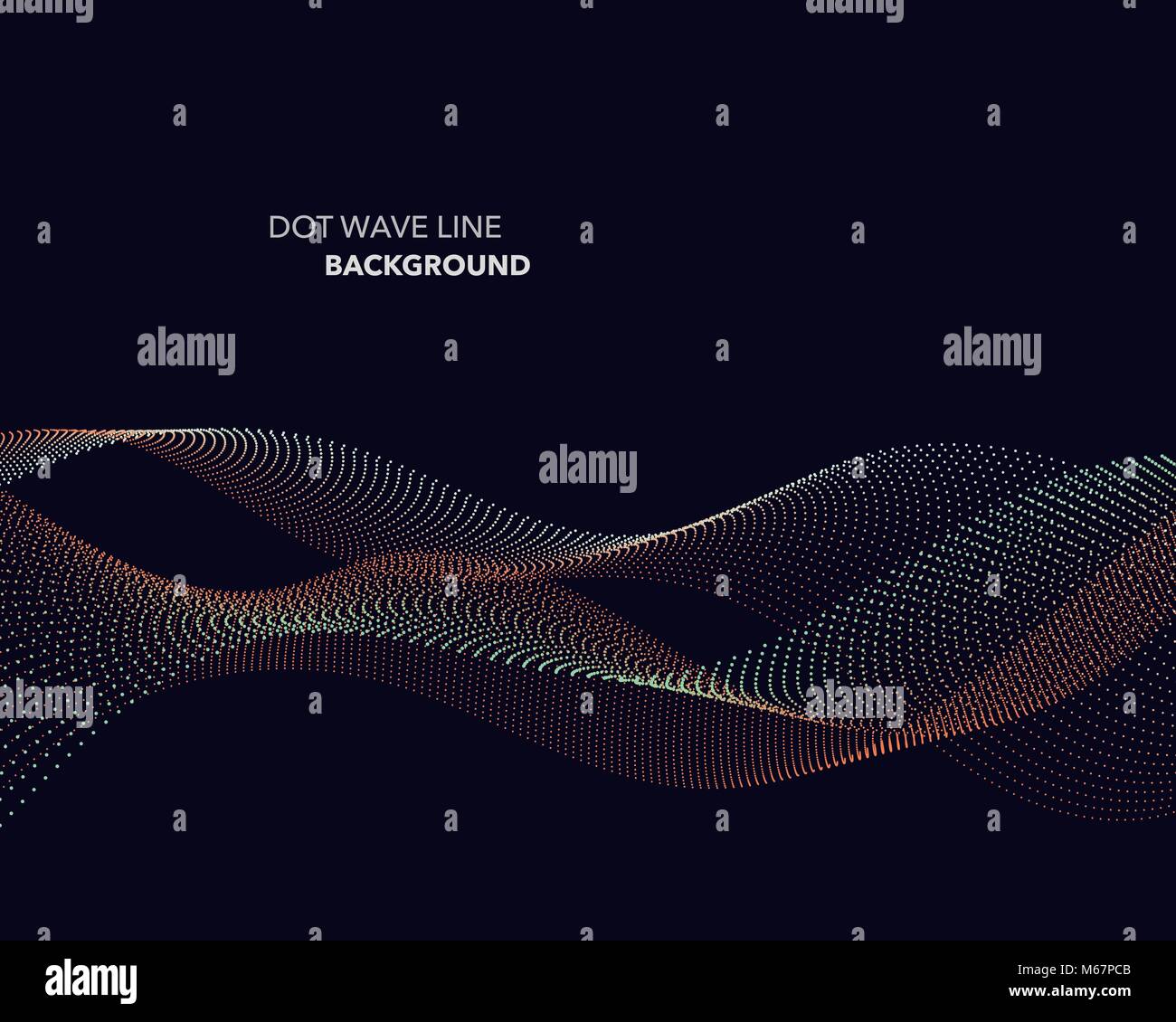 Elegant abstract vector dot wave line futuristic style background ...
