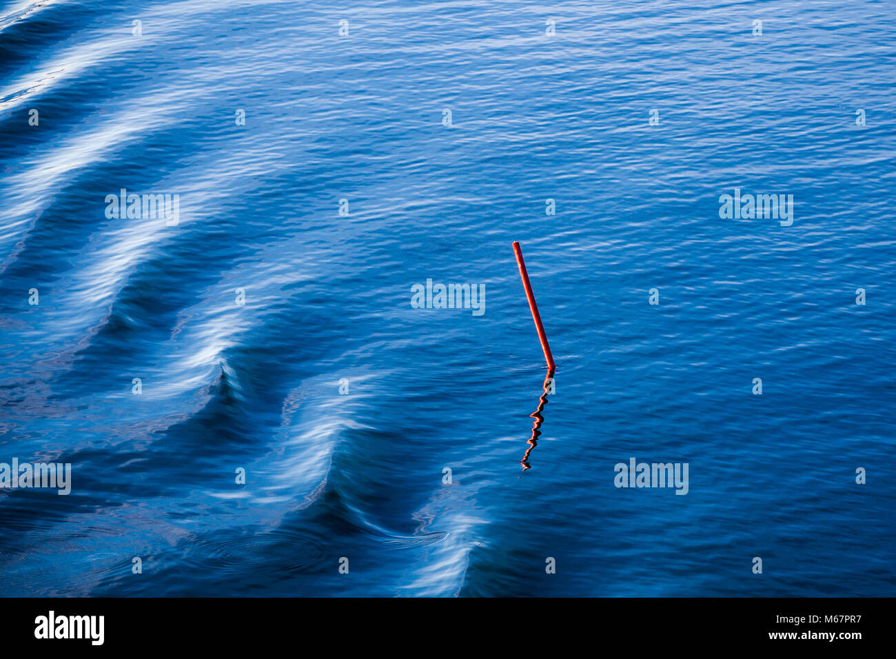 surface tension ripples in the swedish archipelago approaching Stockholm. Sweden. Stock Photo