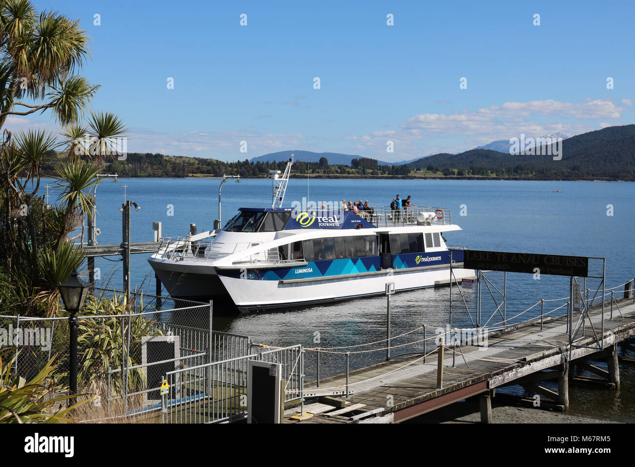 Catamaran cruise boat Luminosa operated by Real Journeys for cruises on
