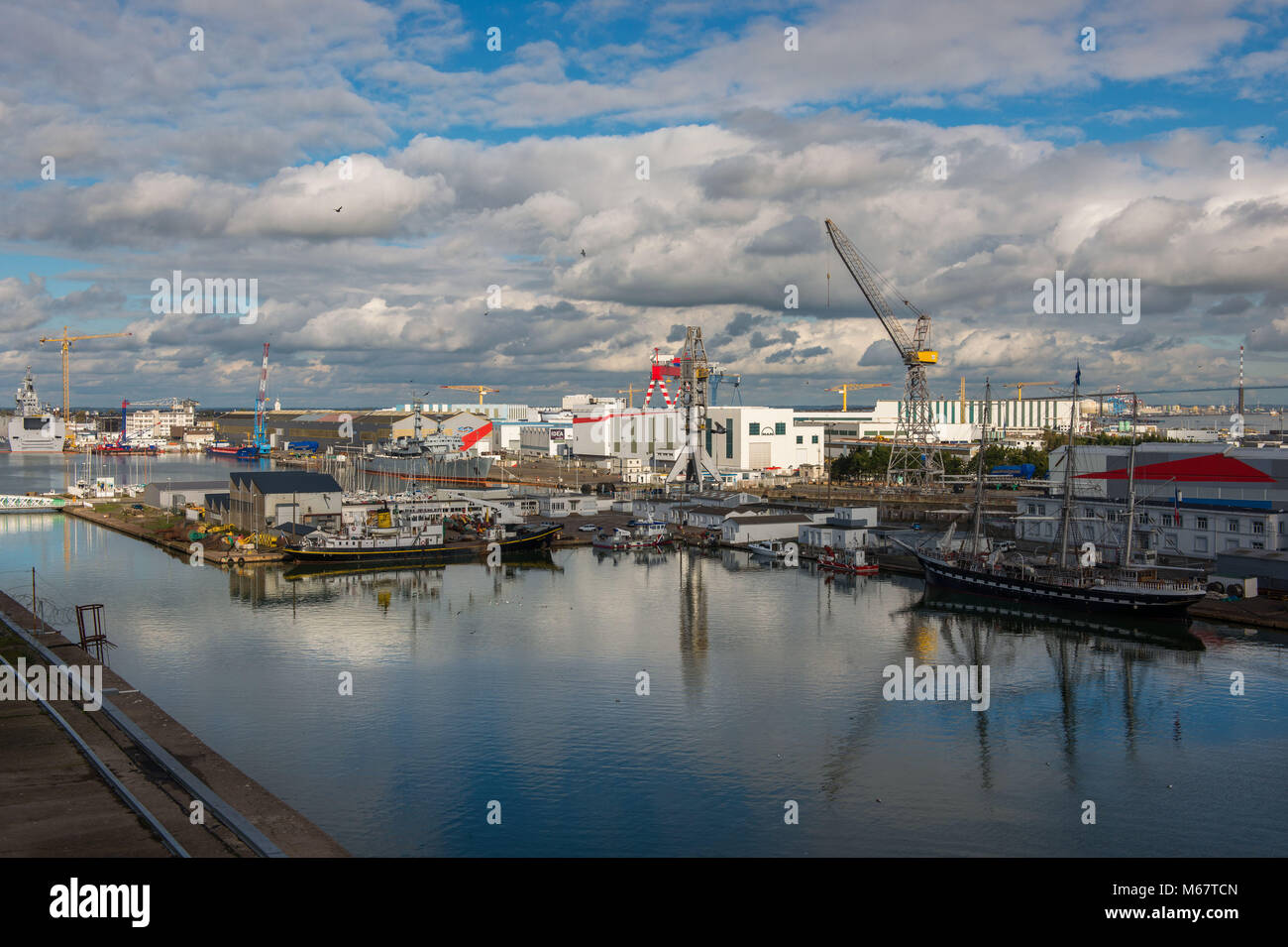 Saint Nazaire, shipyard, France. Stock Photo