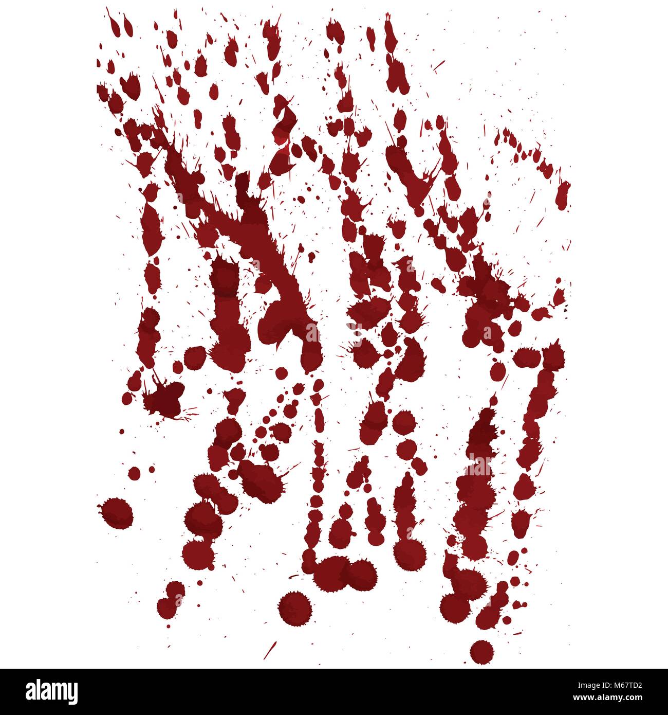 Dry blood splatter isolated on white background Stock Vector Image