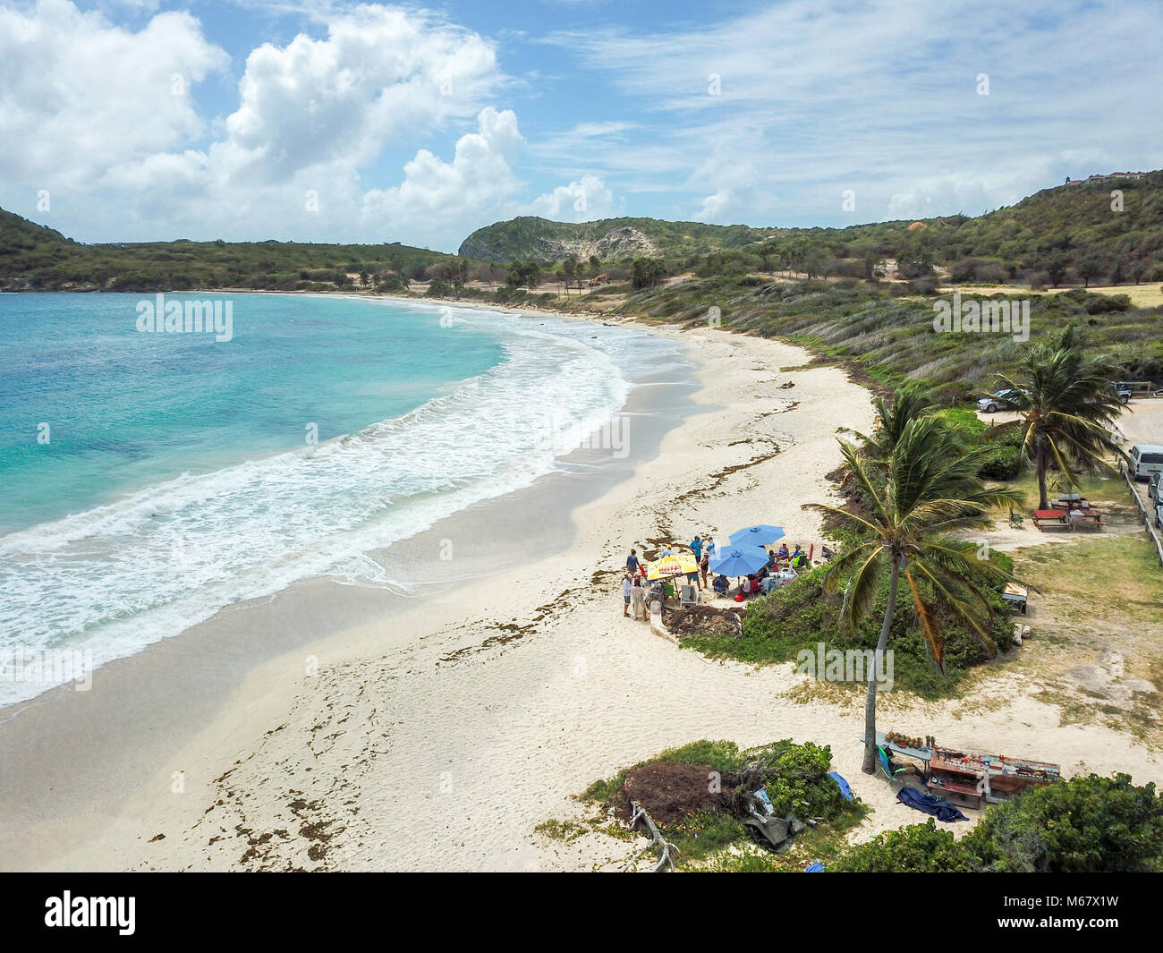 Half Moon Bay Beach, Antigua Stock Photo Alamy