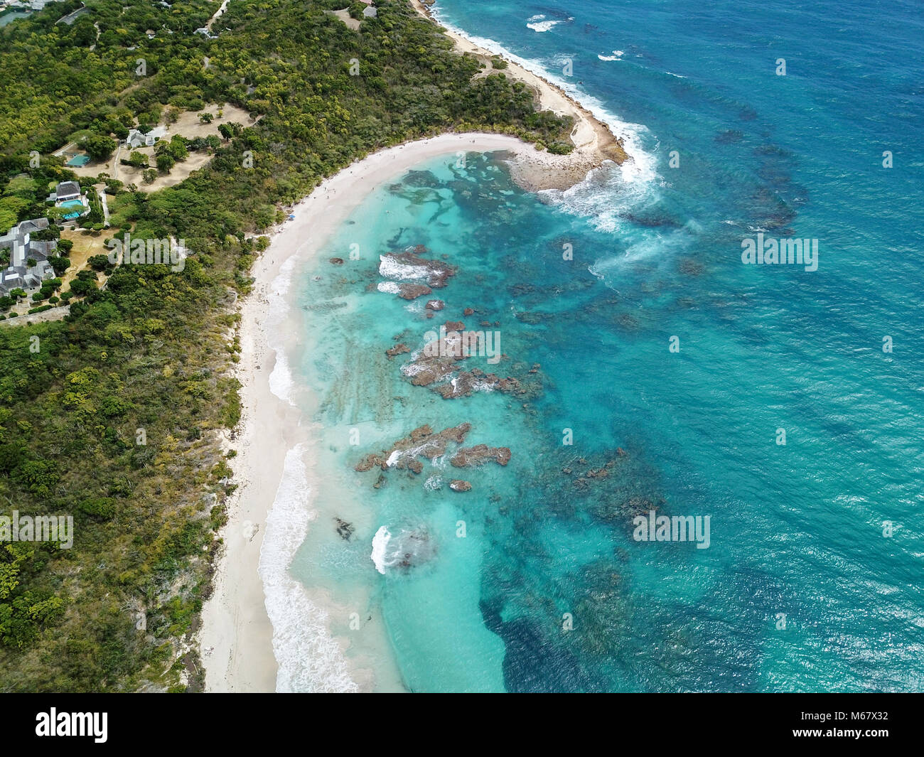 Half Moon Bay Beach, Antigua Stock Photo Alamy