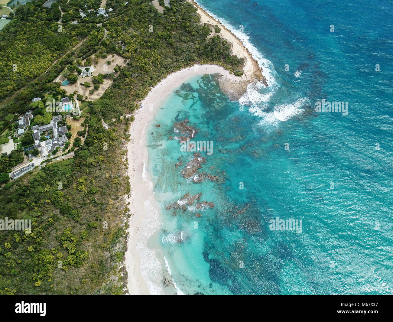 Half Moon Bay Beach, Antigua Stock Photo Alamy