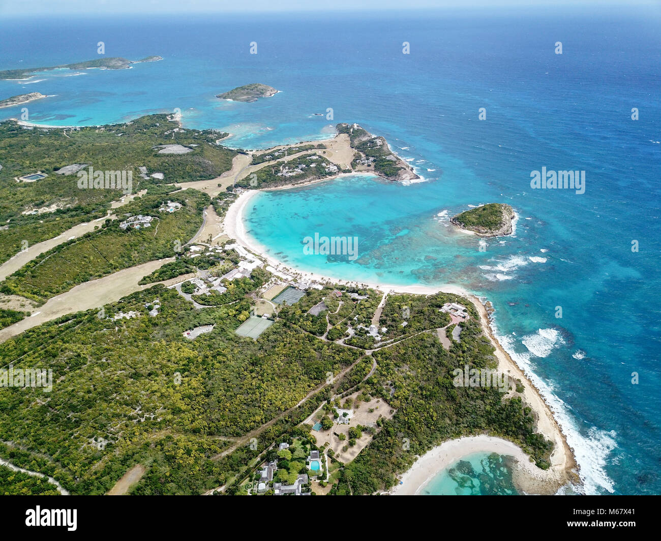 Caribbean Antigua Half Moon Beach High Resolution Stock Photography and