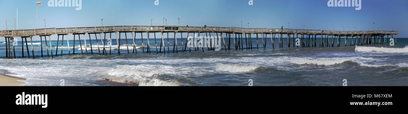 Fishing pier on the Outer Banks of North Carolina Stock Photo
