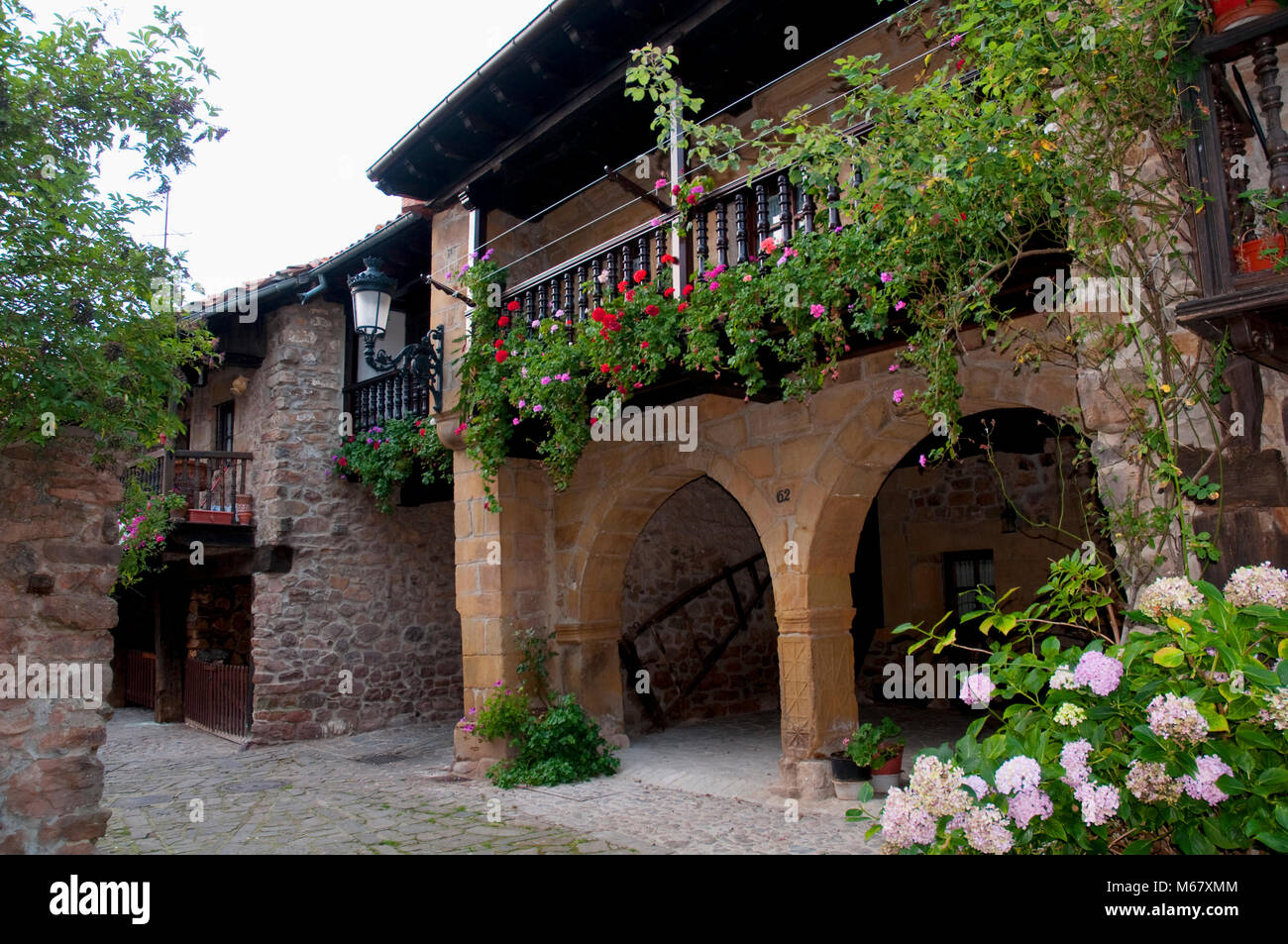 Traditional house, called casona. Barcena Mayor, Cantabria, Spain Stock  Photo - Alamy