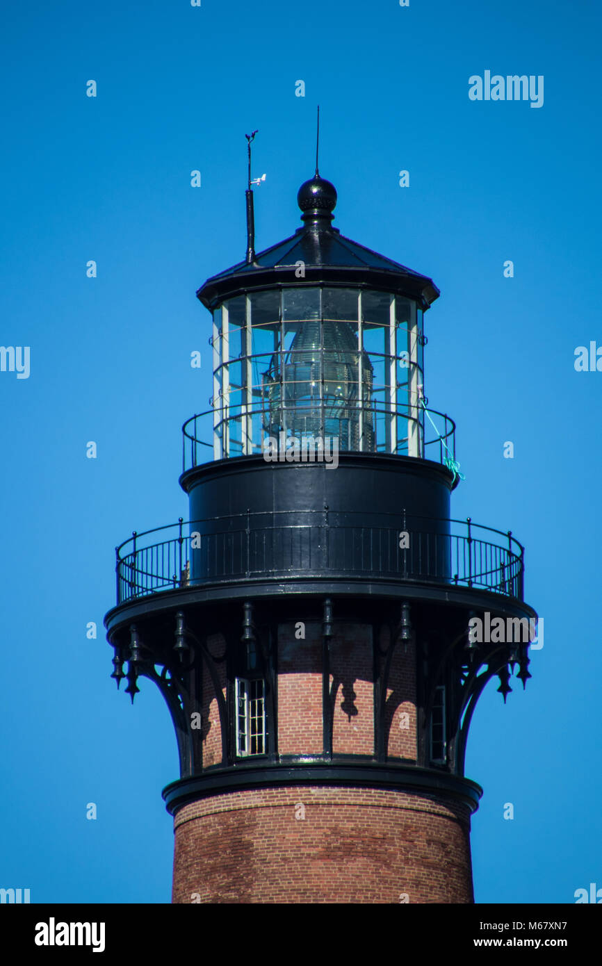 Brick Lighthouse on the Outer Banks of North Carolina Stock Photo