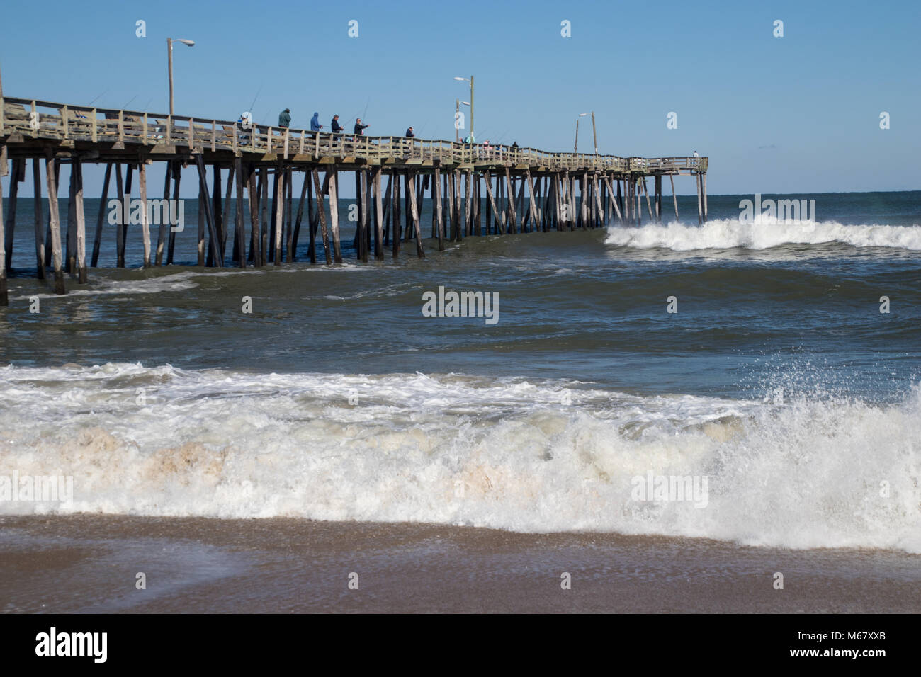 Fishing Piers on the Outer Banks of North Carolina Stock Photo Alamy